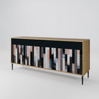 COLLAGE OF RECTANGLES Sideboard mit 3 Türen in Eiche-Optik