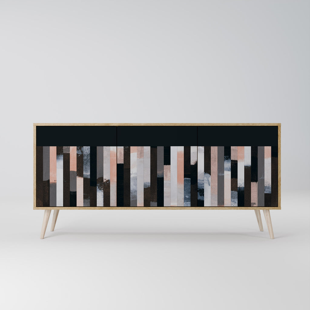 COLLAGE OF RECTANGLES 3-türiges Sideboard in Eichenoptik