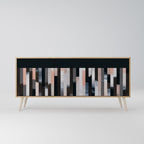 COLLAGE OF RECTANGLES Sideboard mit 3 Türen in Eiche-Optik
