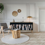 COLLAGE OF RECTANGLES Sideboard mit 3 Türen in Eiche-Optik