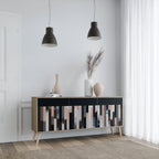 COLLAGE OF RECTANGLES Sideboard mit 3 Türen in Eiche-Optik