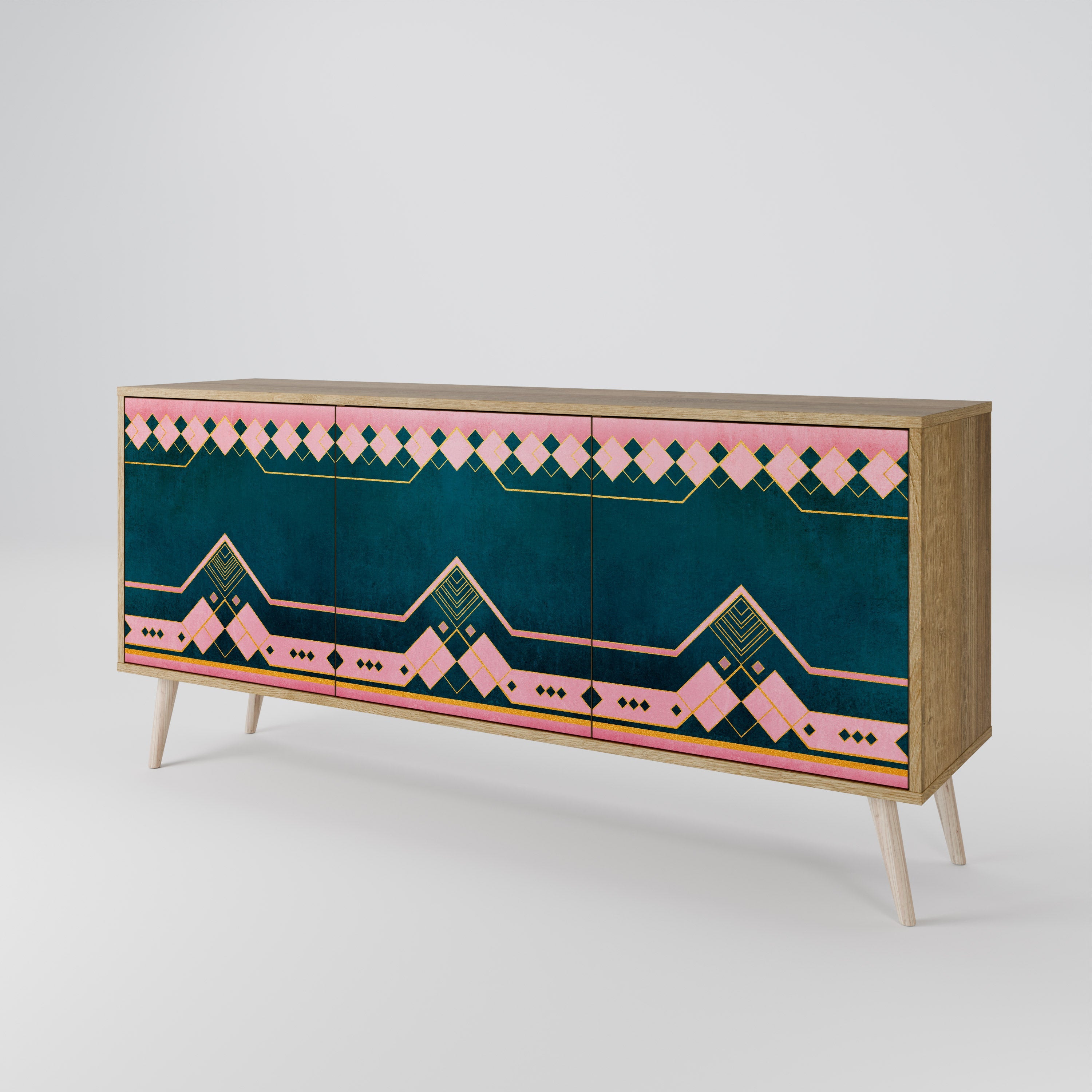 ROYAL COMPOSITION 3-türiges Sideboard in Eichenoptik