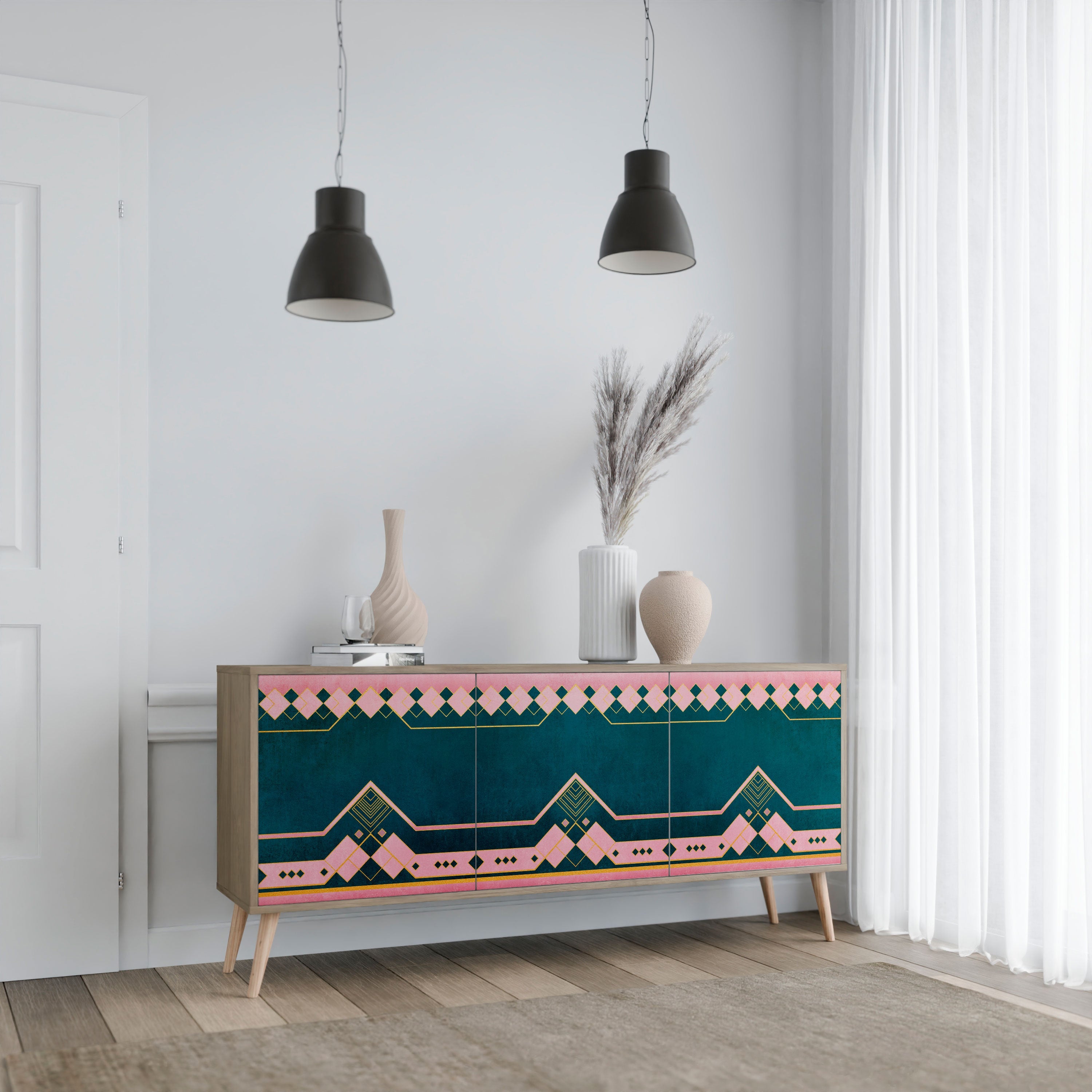 ROYAL COMPOSITION 3-türiges Sideboard in Eichenoptik