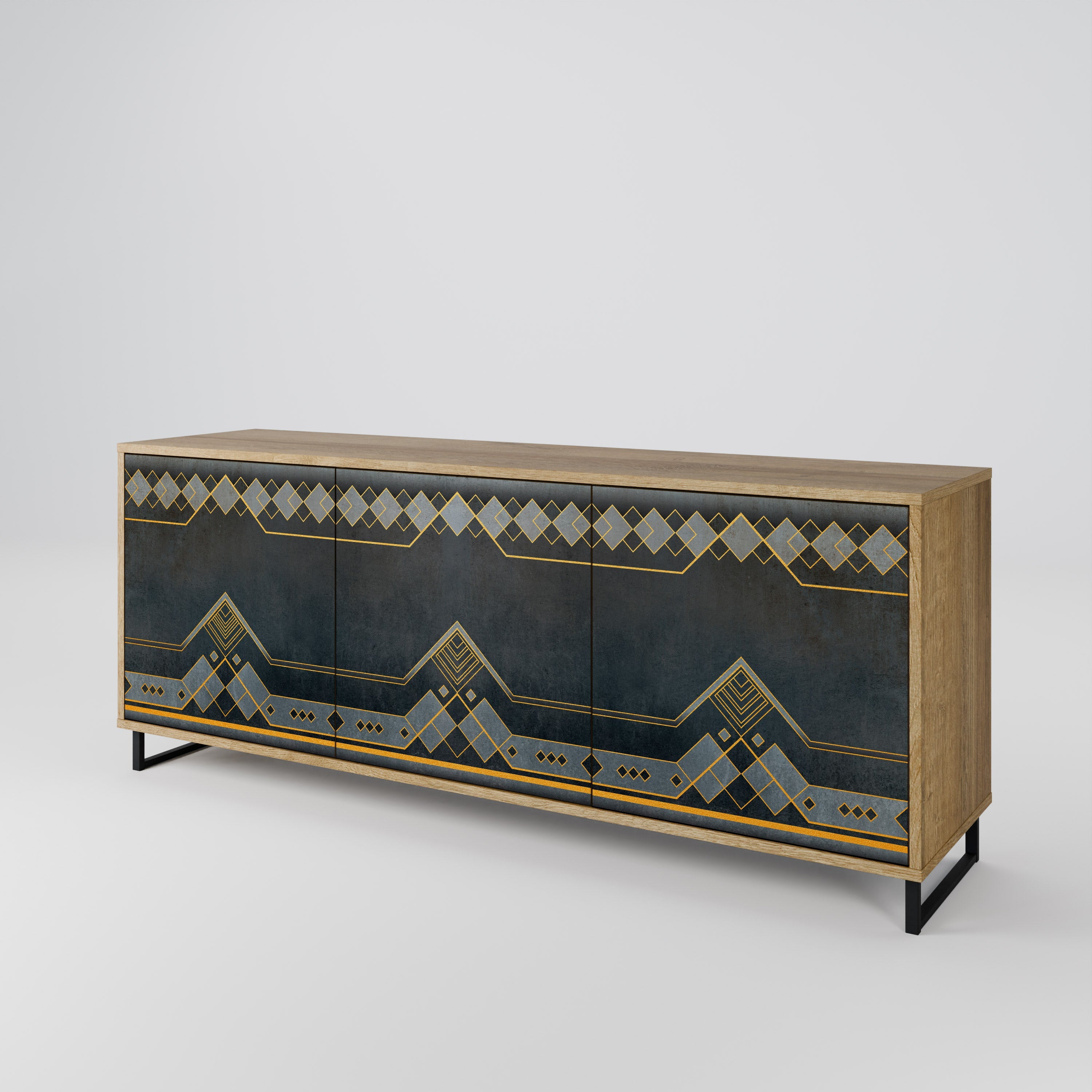 ROYAL ORDINARINESS 3-türiges Sideboard in Eichenoptik