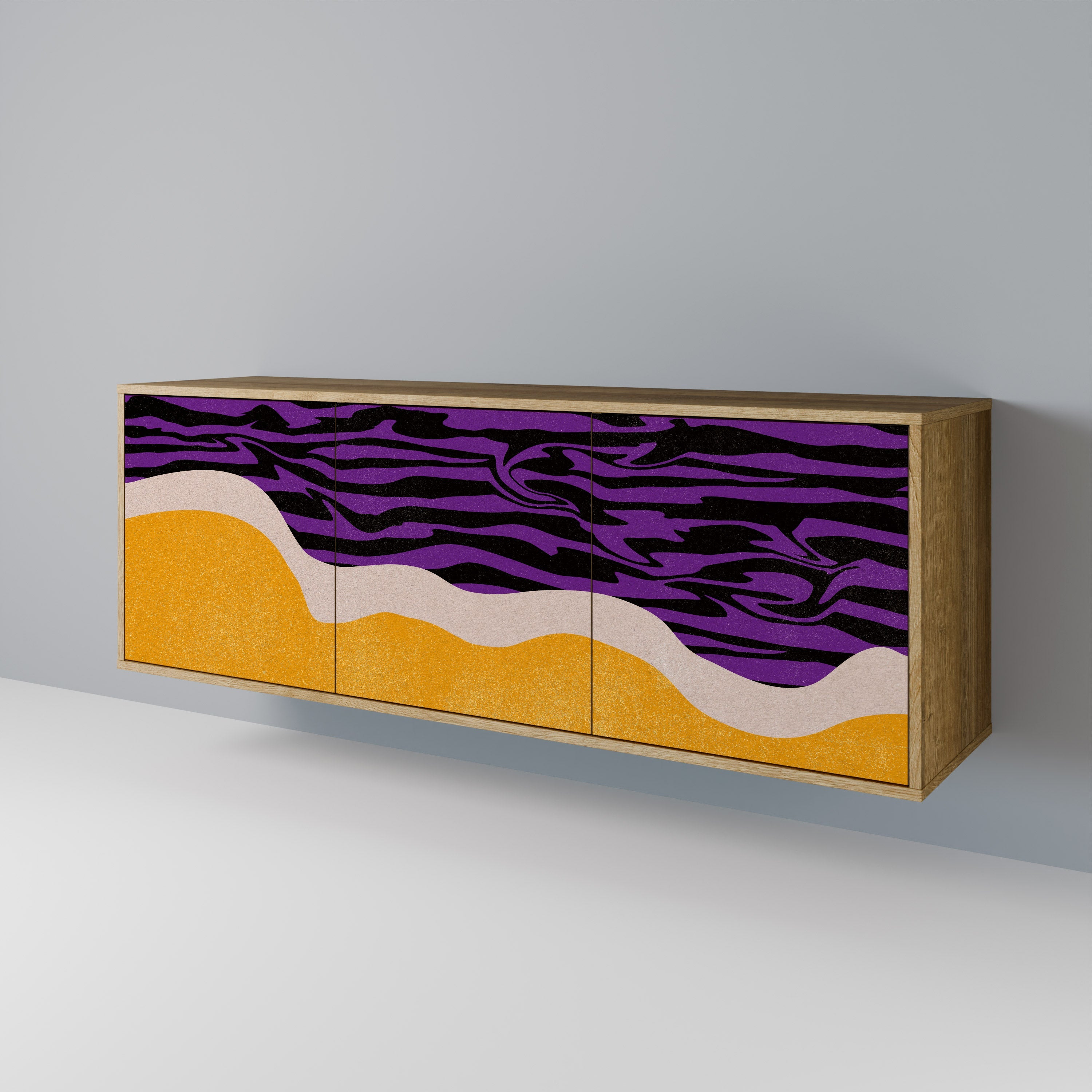 INDEPENDENT BORDER 3-türiges Sideboard in Eichenoptik