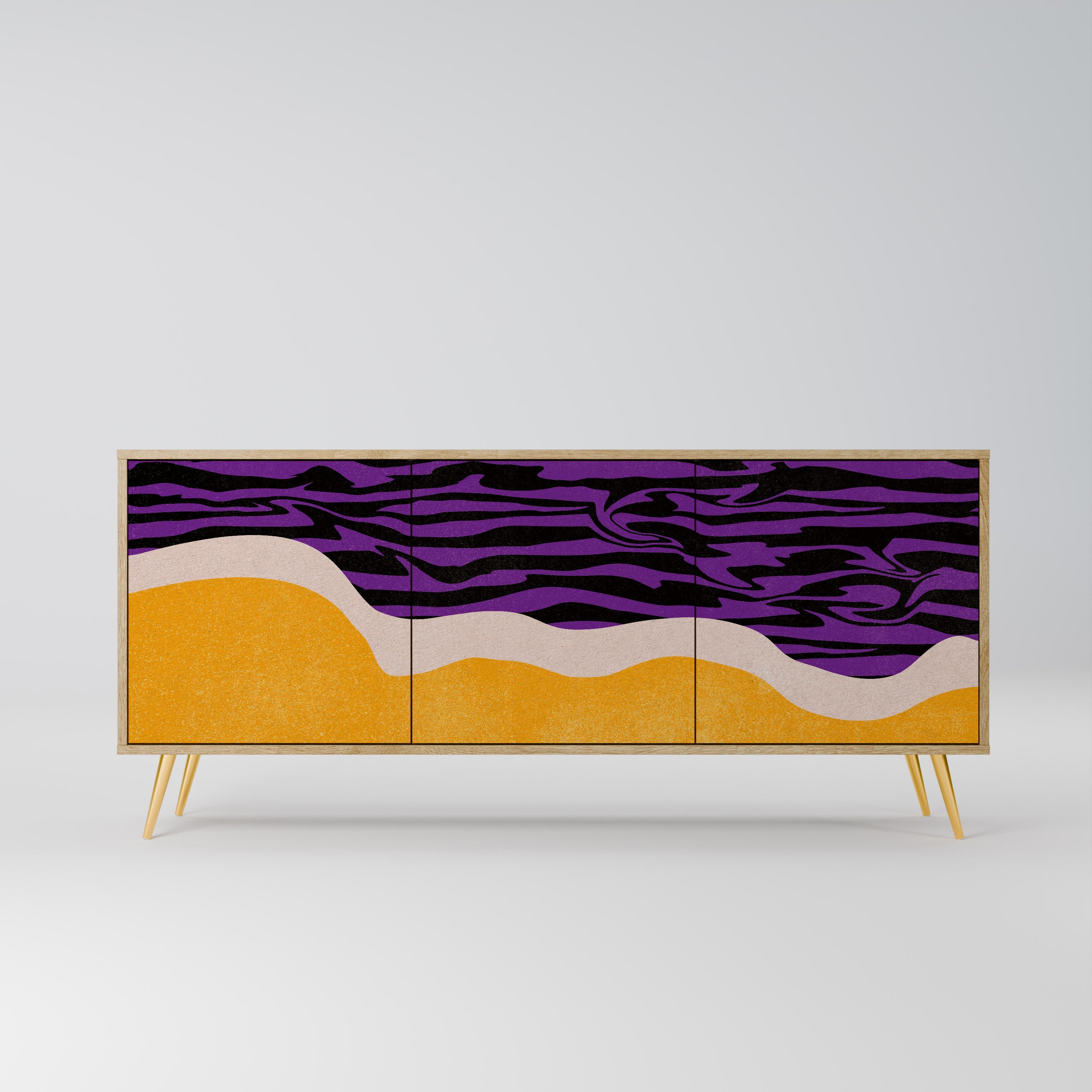 INDEPENDENT BORDER 3-türiges Sideboard in Eichenoptik