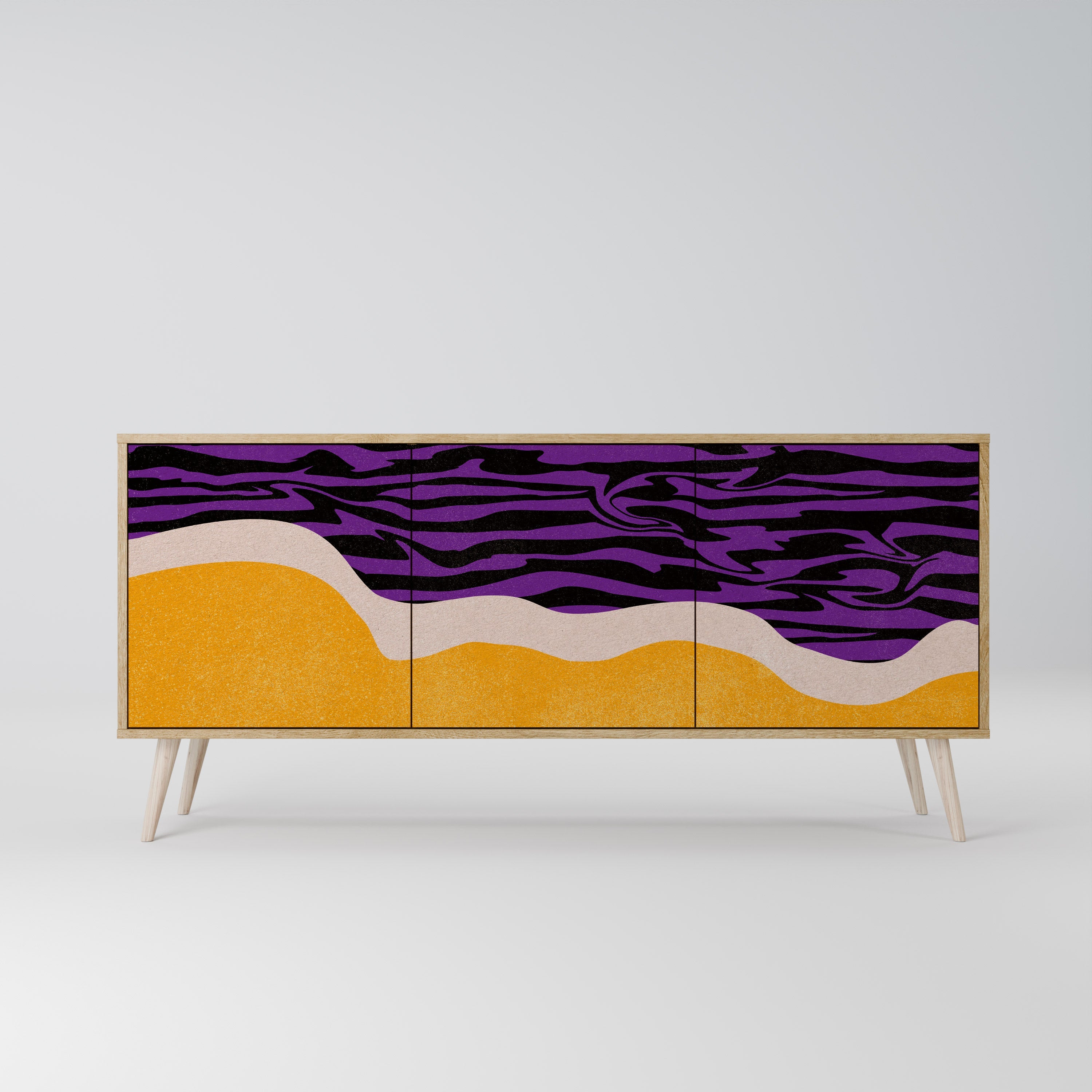 INDEPENDENT BORDER 3-türiges Sideboard in Eichenoptik