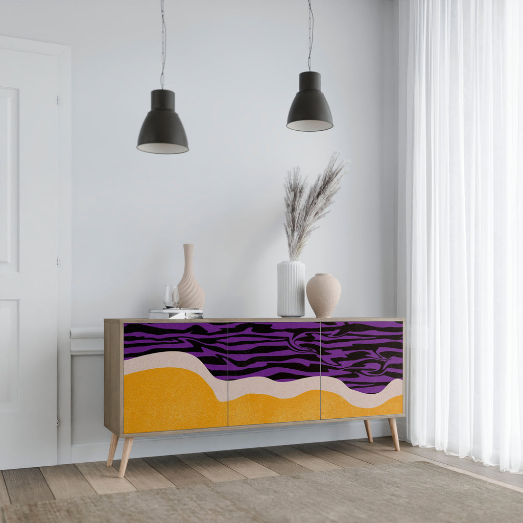 INDEPENDENT BORDER 3-türiges Sideboard in Eichenoptik