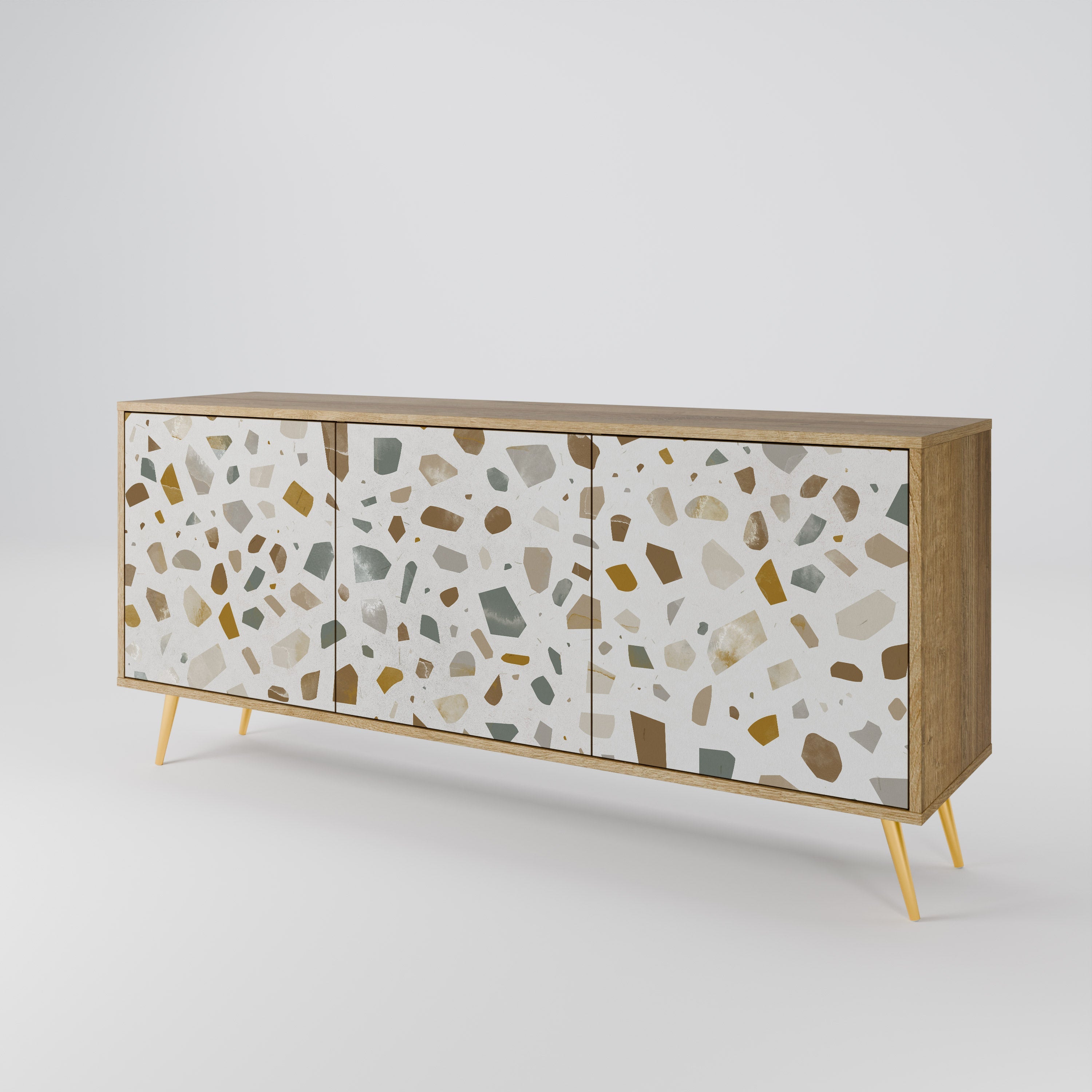 PIECES OF TOMORROW 3-türiges Sideboard in Eichenoptik
