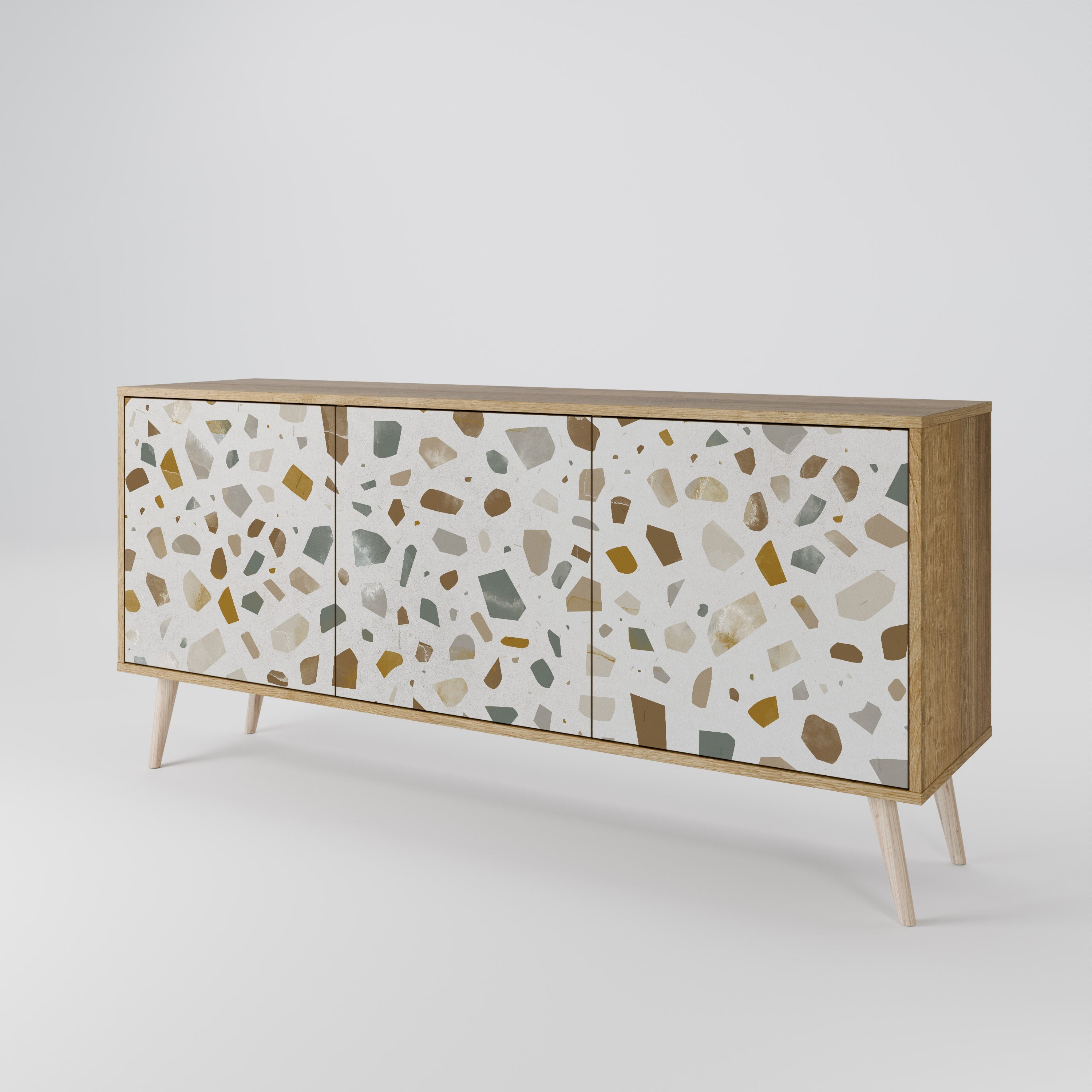 PIECES OF TOMORROW 3-türiges Sideboard in Eichenoptik