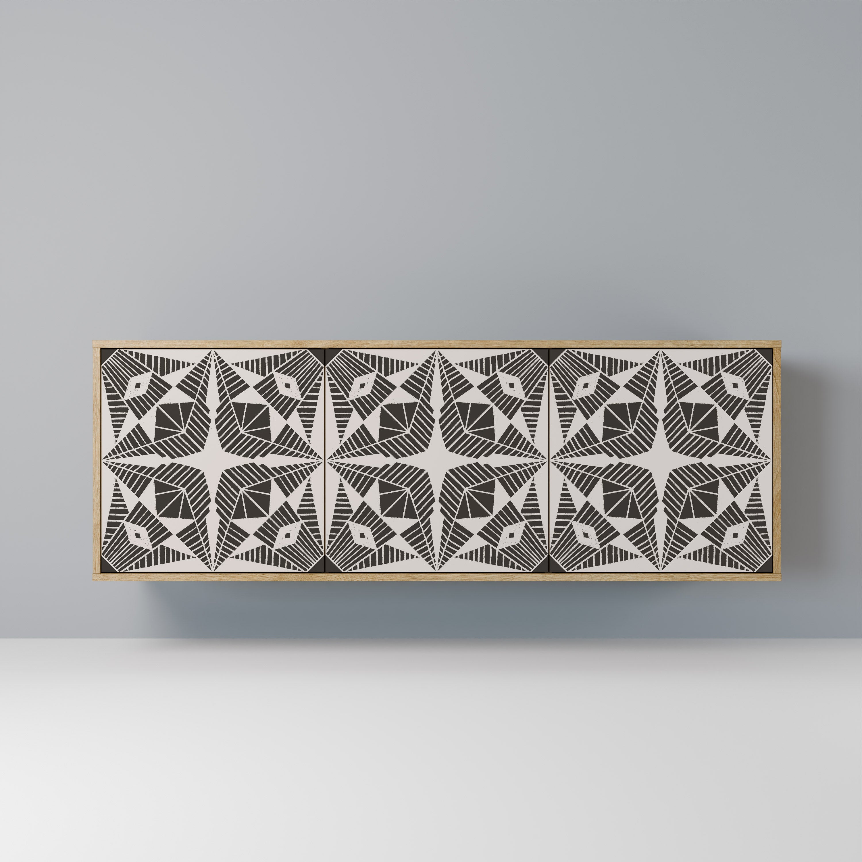 MONOCHROME NEXUS 3-türiges Sideboard in Eichenoptik