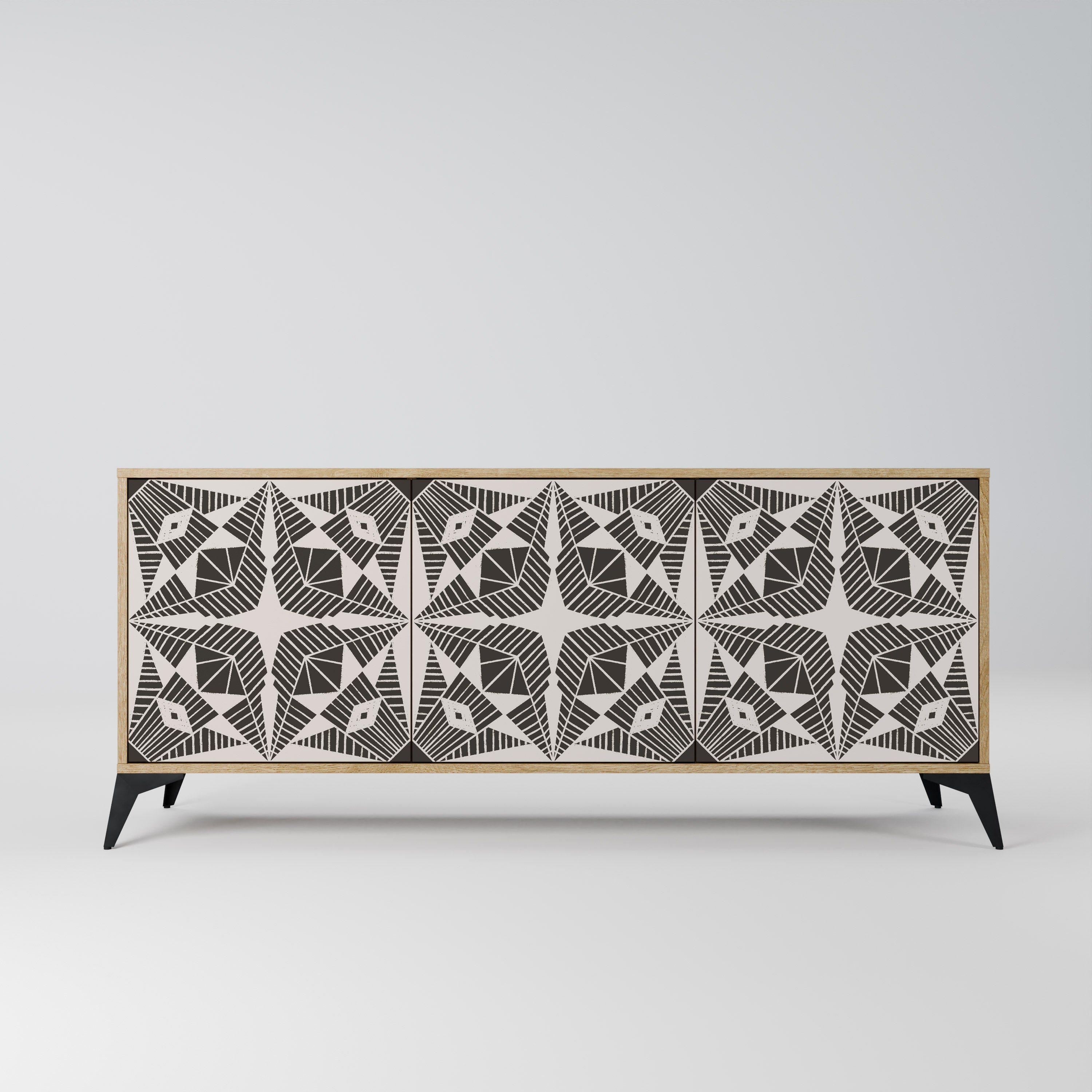 MONOCHROME NEXUS 3-türiges Sideboard in Eichenoptik