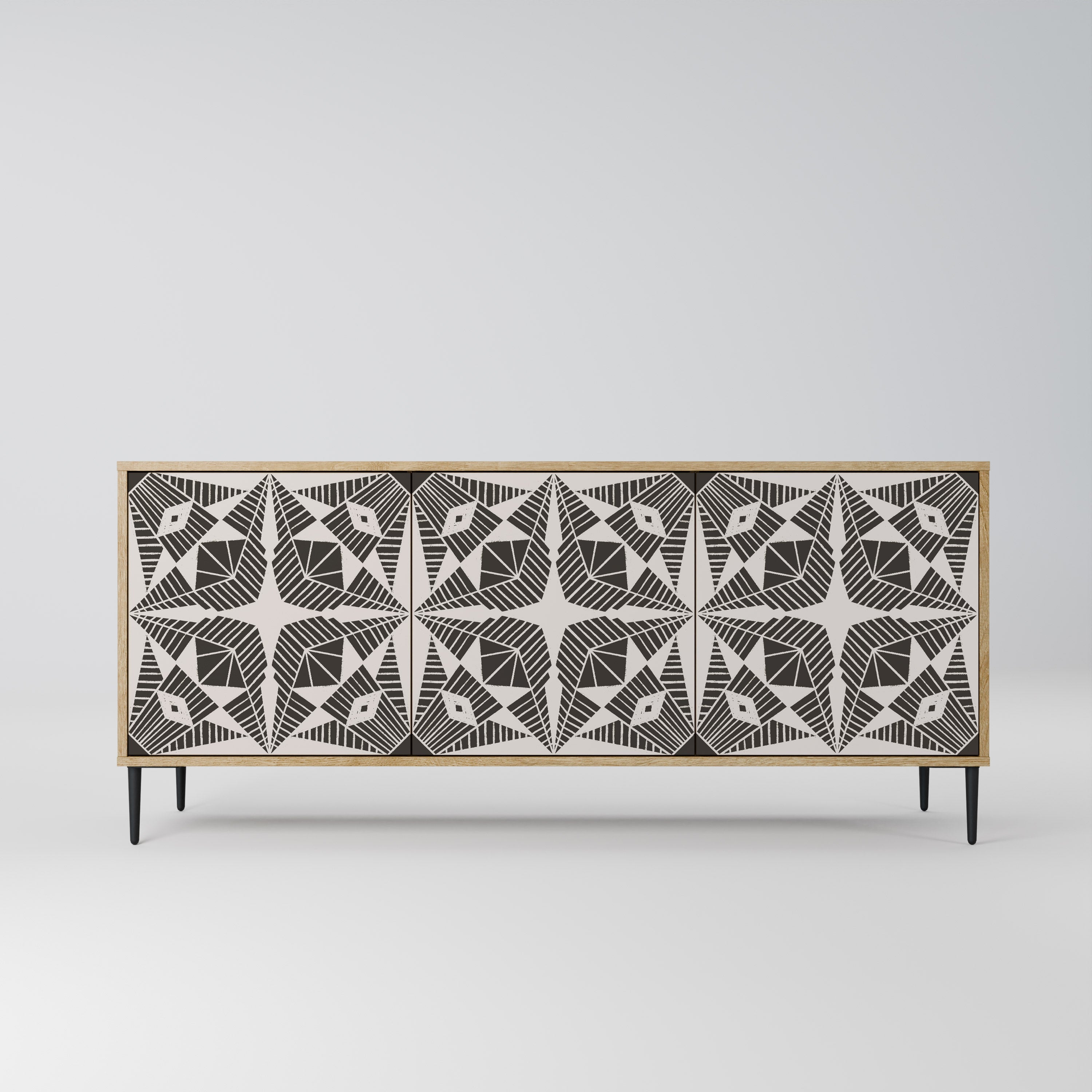 MONOCHROME NEXUS 3-türiges Sideboard in Eichenoptik