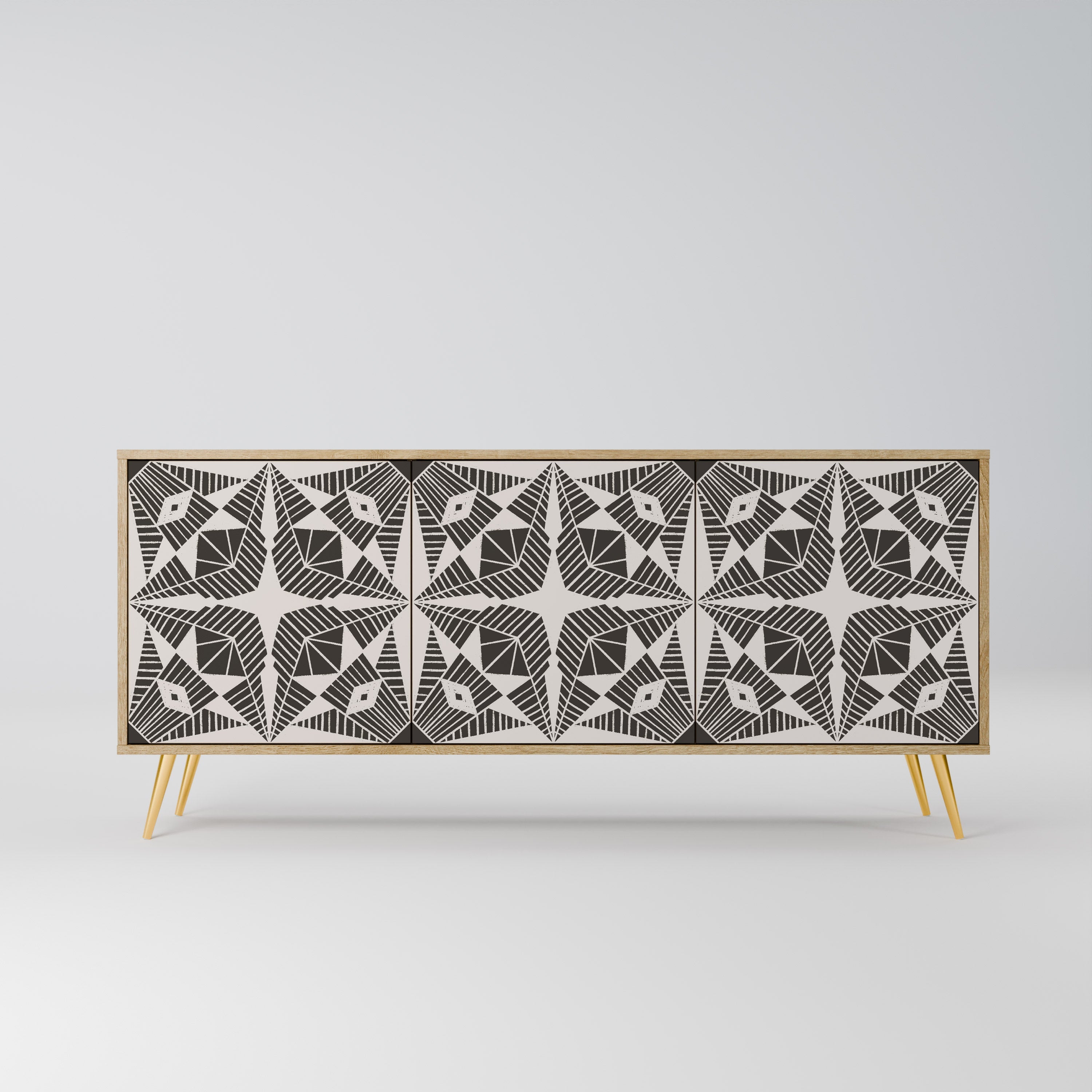 MONOCHROME NEXUS 3-türiges Sideboard in Eichenoptik