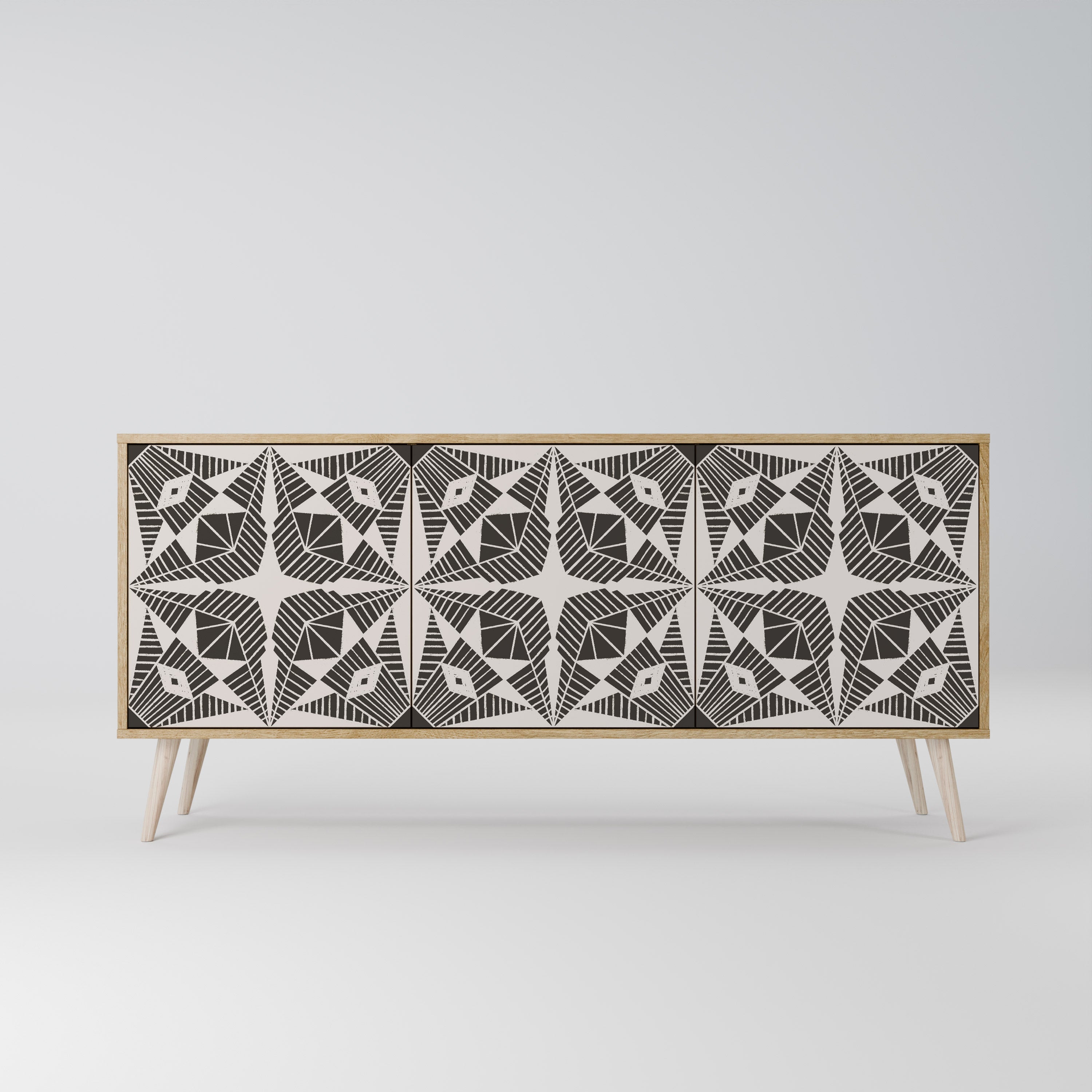 MONOCHROME NEXUS 3-türiges Sideboard in Eichenoptik