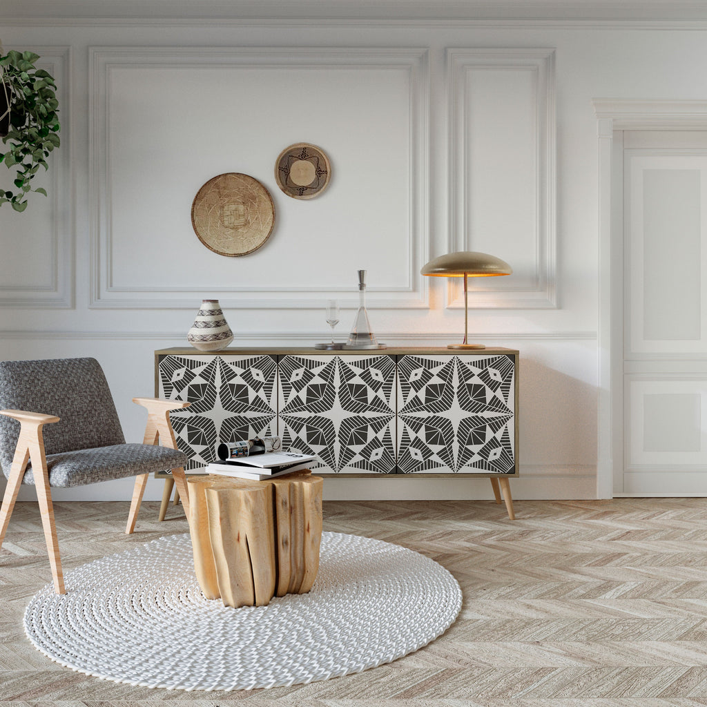 MONOCHROME NEXUS 3-türiges Sideboard in Eichenoptik