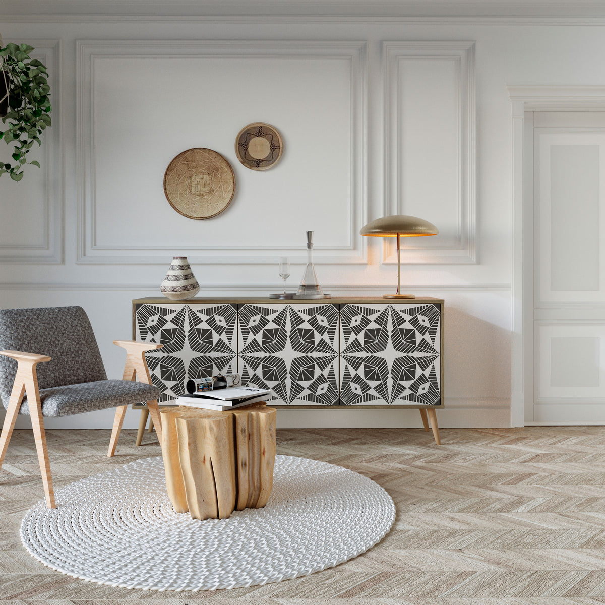 MONOCHROME NEXUS 3-türiges Sideboard