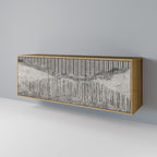 GRAIN LINES 3-Door Sideboard in Oak Effect