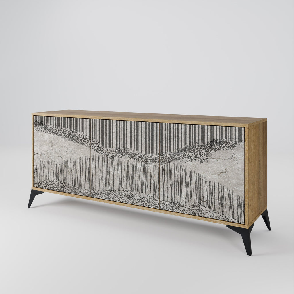 GRAIN LINES 3-türiges Sideboard in Eichenoptik