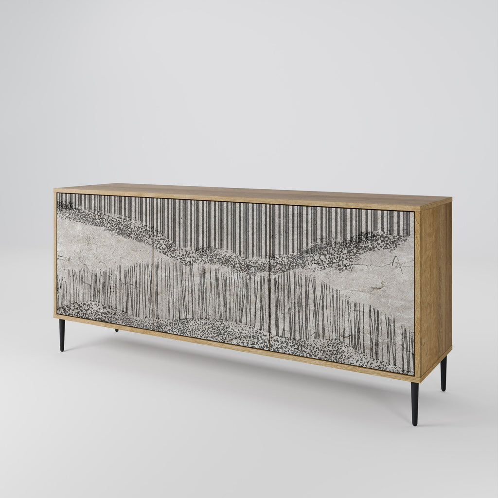 GRAIN LINES 3-türiges Sideboard in Eichenoptik