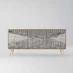 GRAIN LINES 3-Door Sideboard in Oak Effect