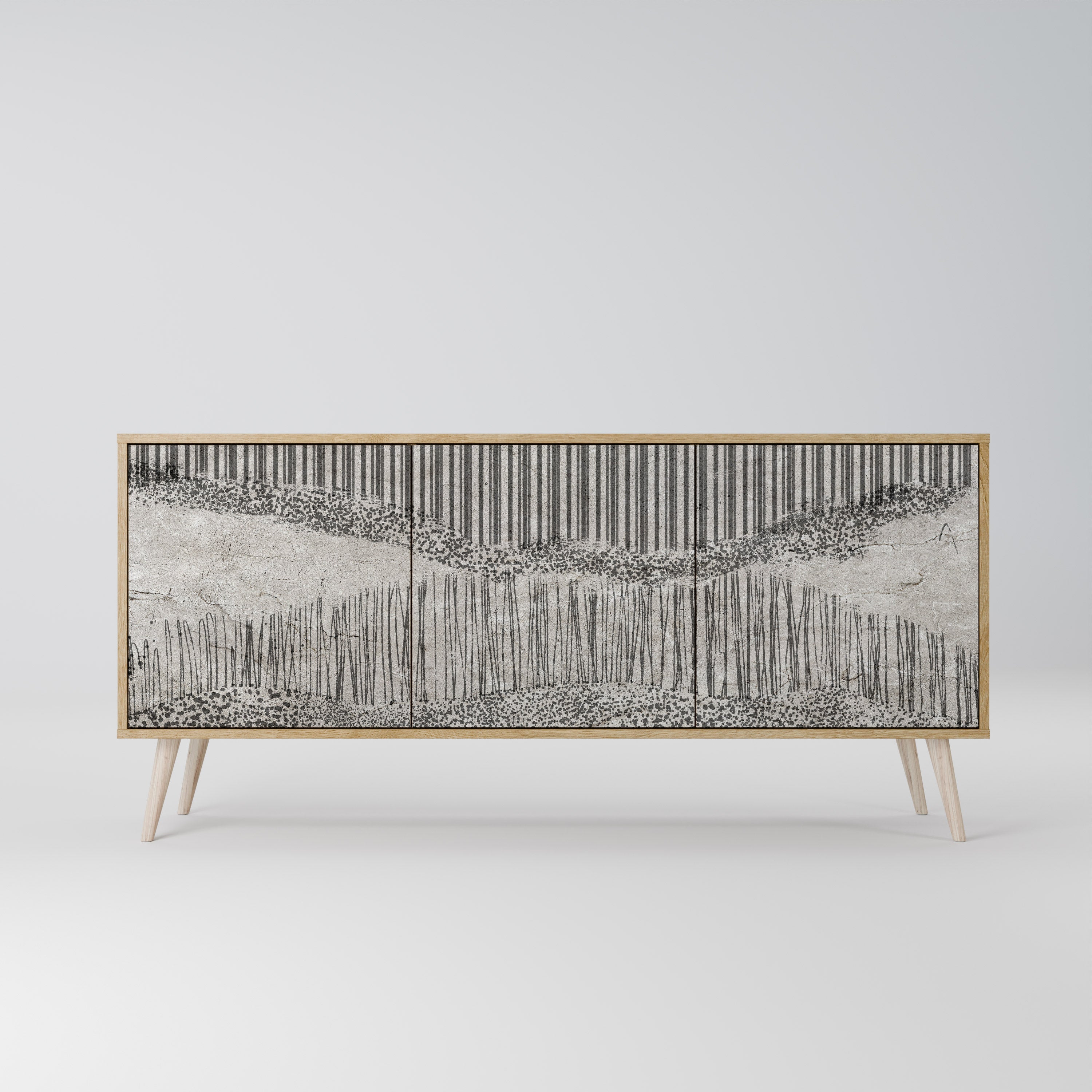 GRAIN LINES 3-türiges Sideboard in Eichenoptik