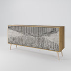 GRAIN LINES 3-Door Sideboard in Oak Effect
