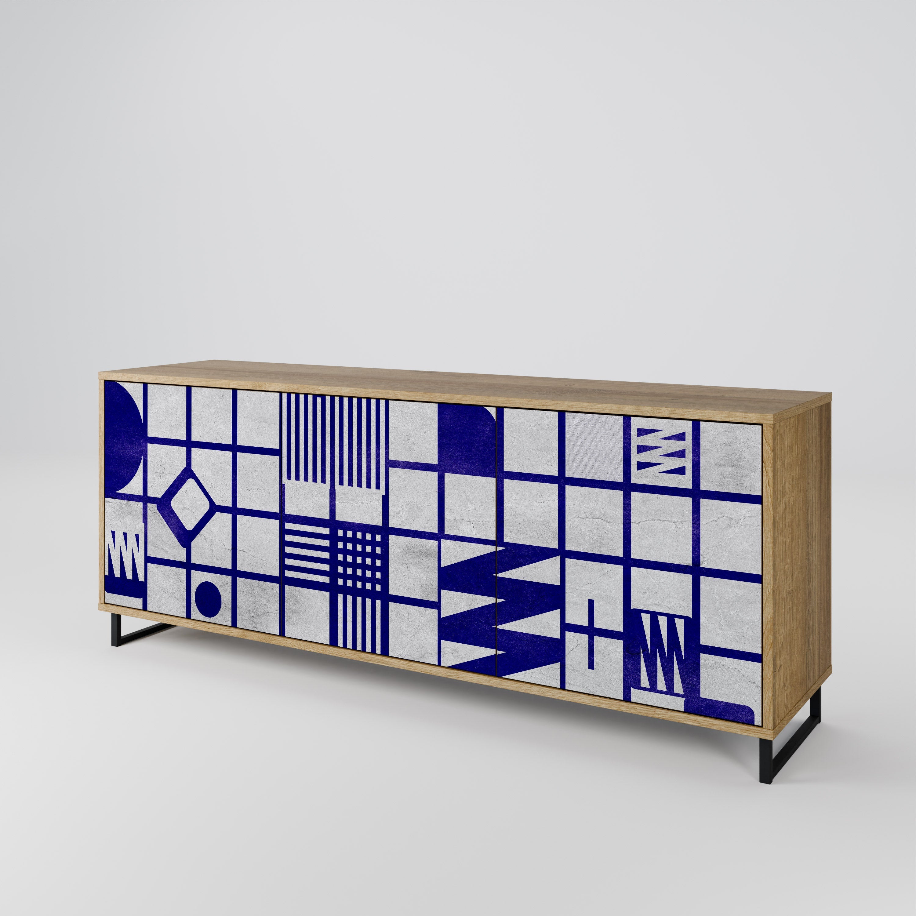 THE RIGHT PLACES 3-türiges Sideboard in Eichenoptik