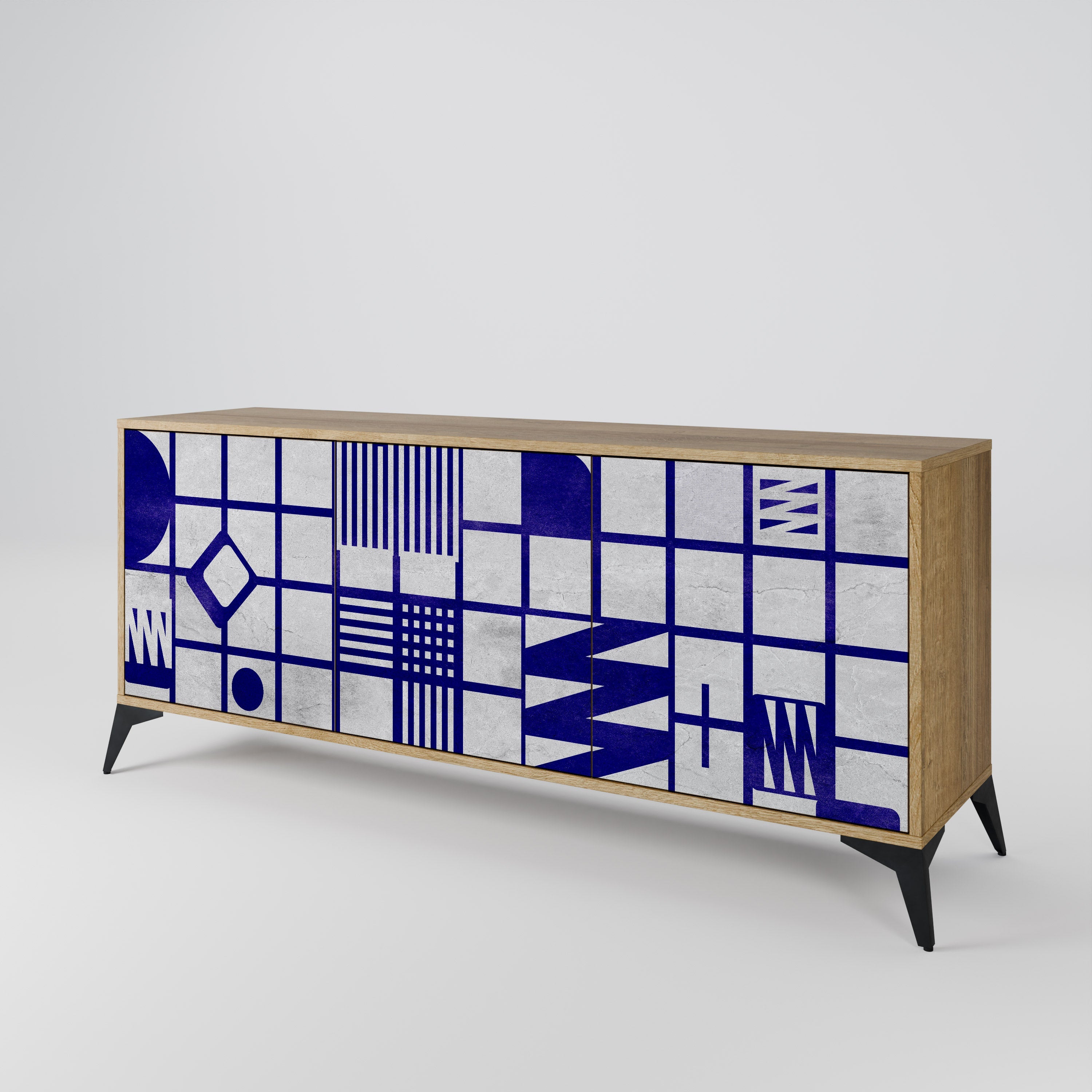 THE RIGHT PLACES 3-türiges Sideboard in Eichenoptik