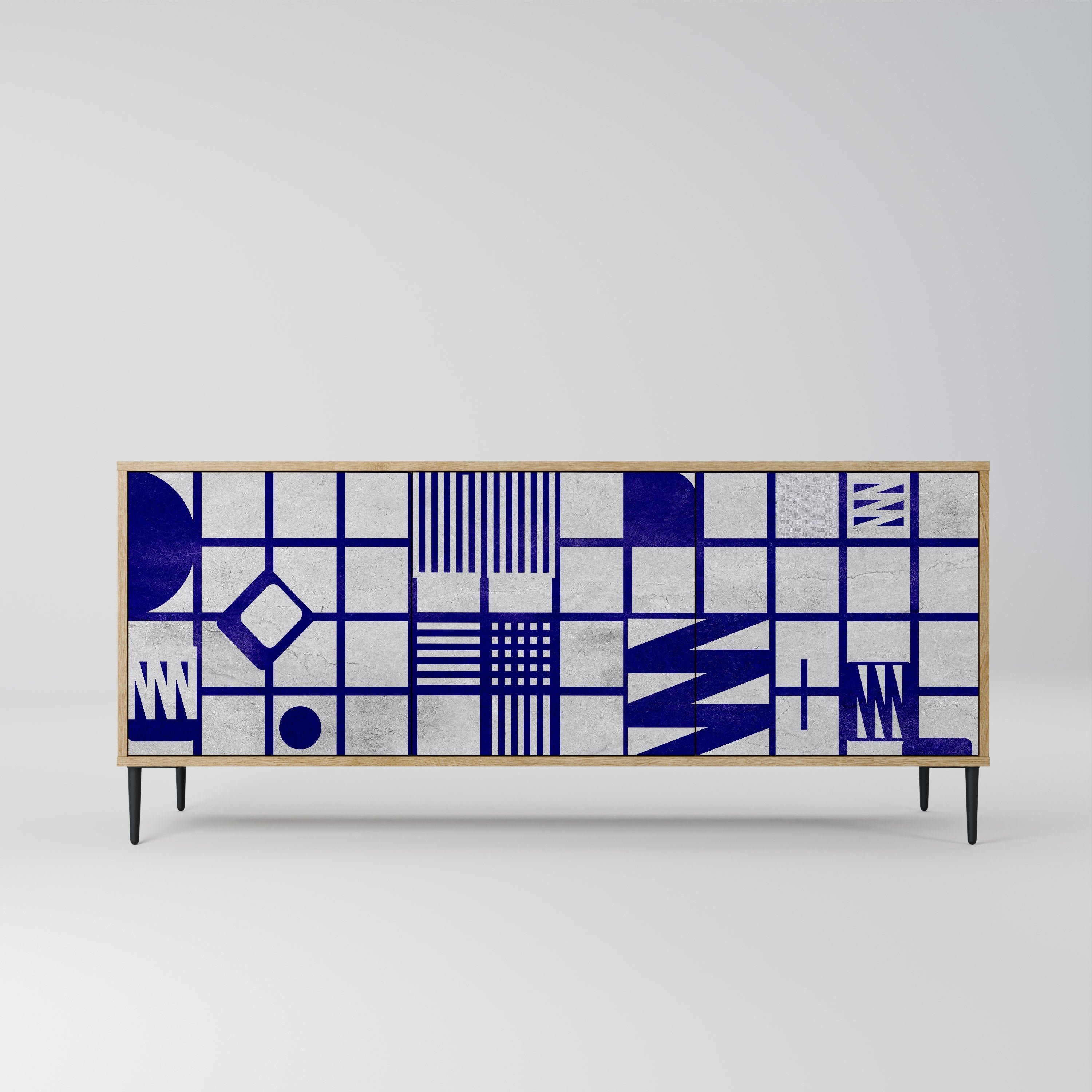 THE RIGHT PLACES 3-türiges Sideboard in Eichenoptik