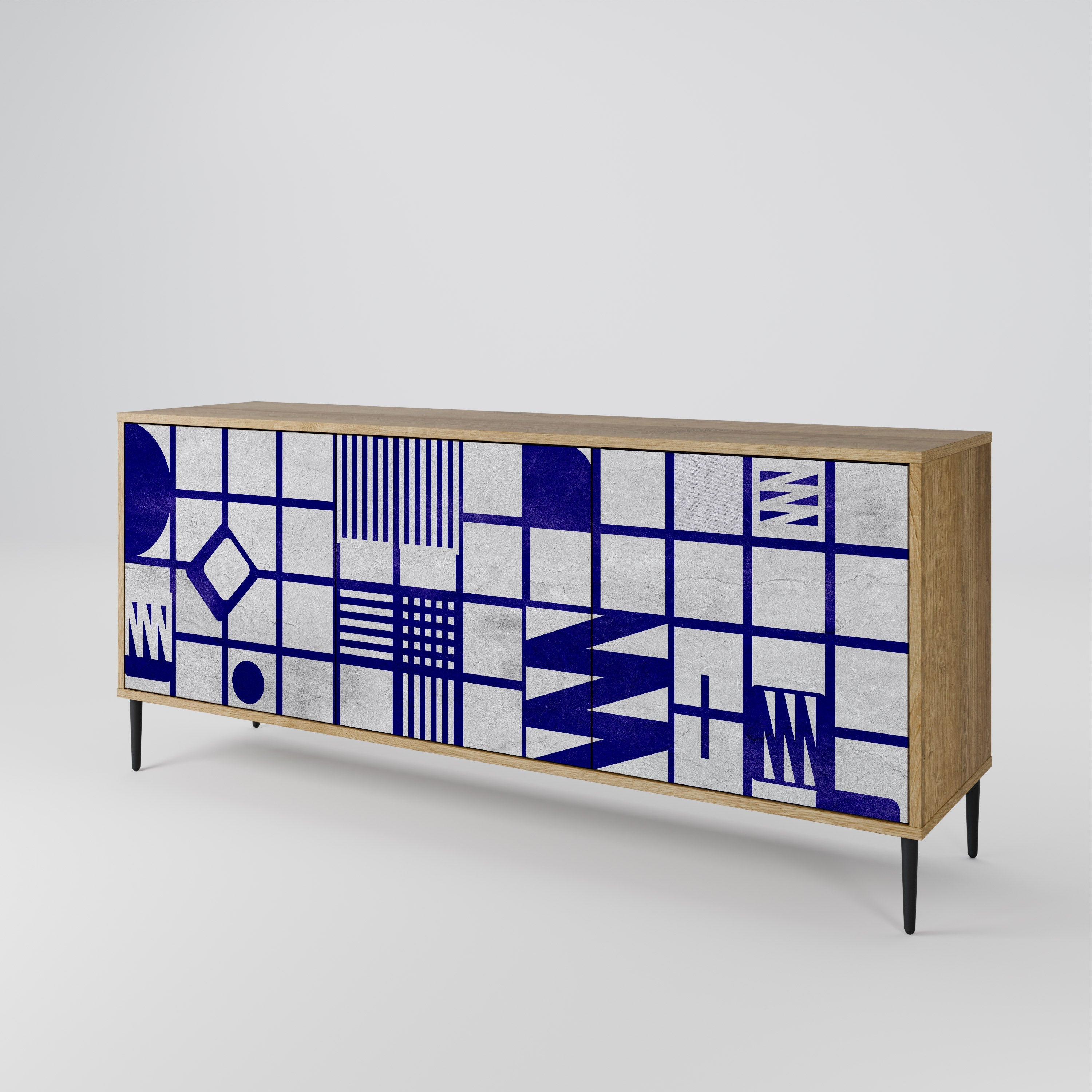 THE RIGHT PLACES 3-türiges Sideboard in Eichenoptik