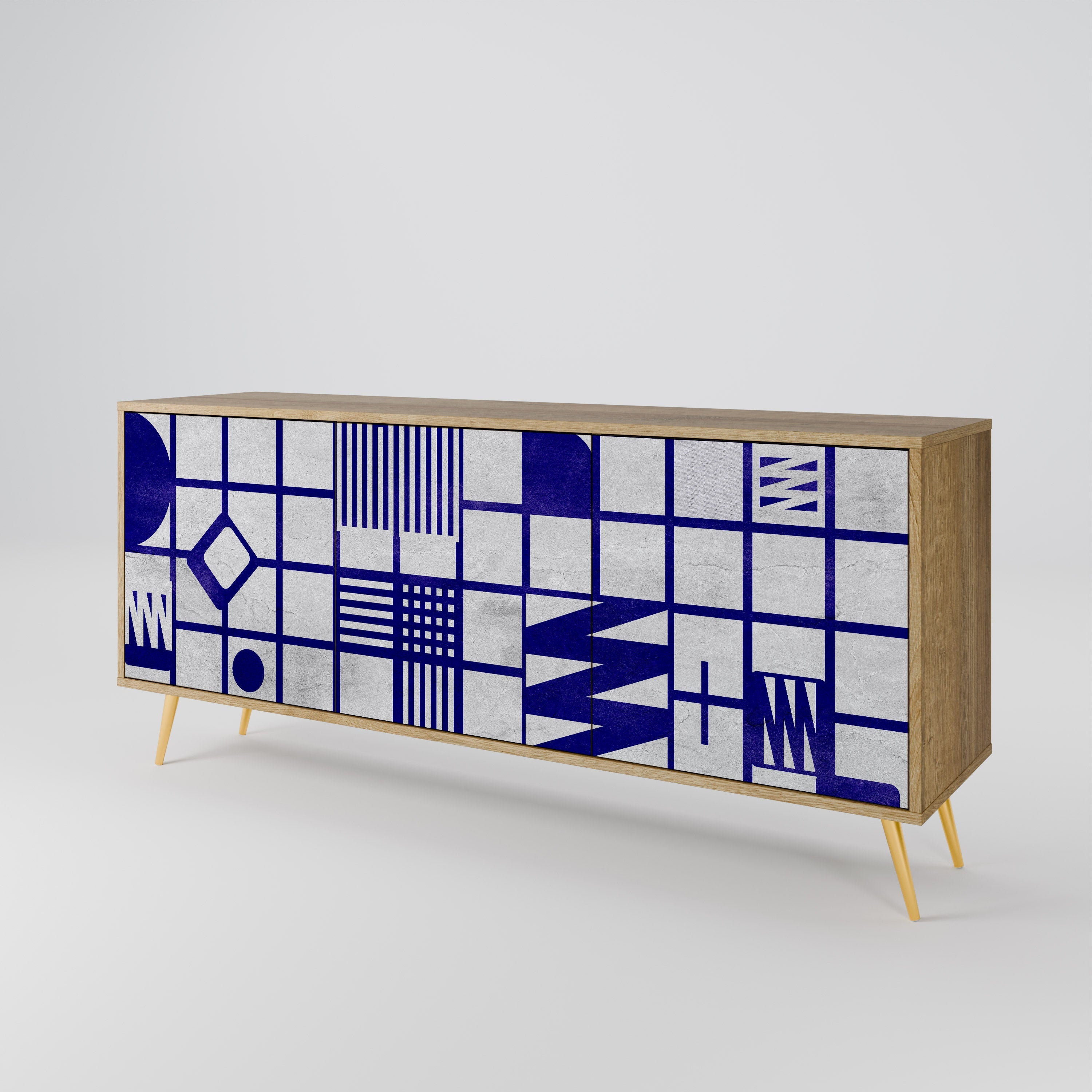 THE RIGHT PLACES 3-türiges Sideboard in Eichenoptik