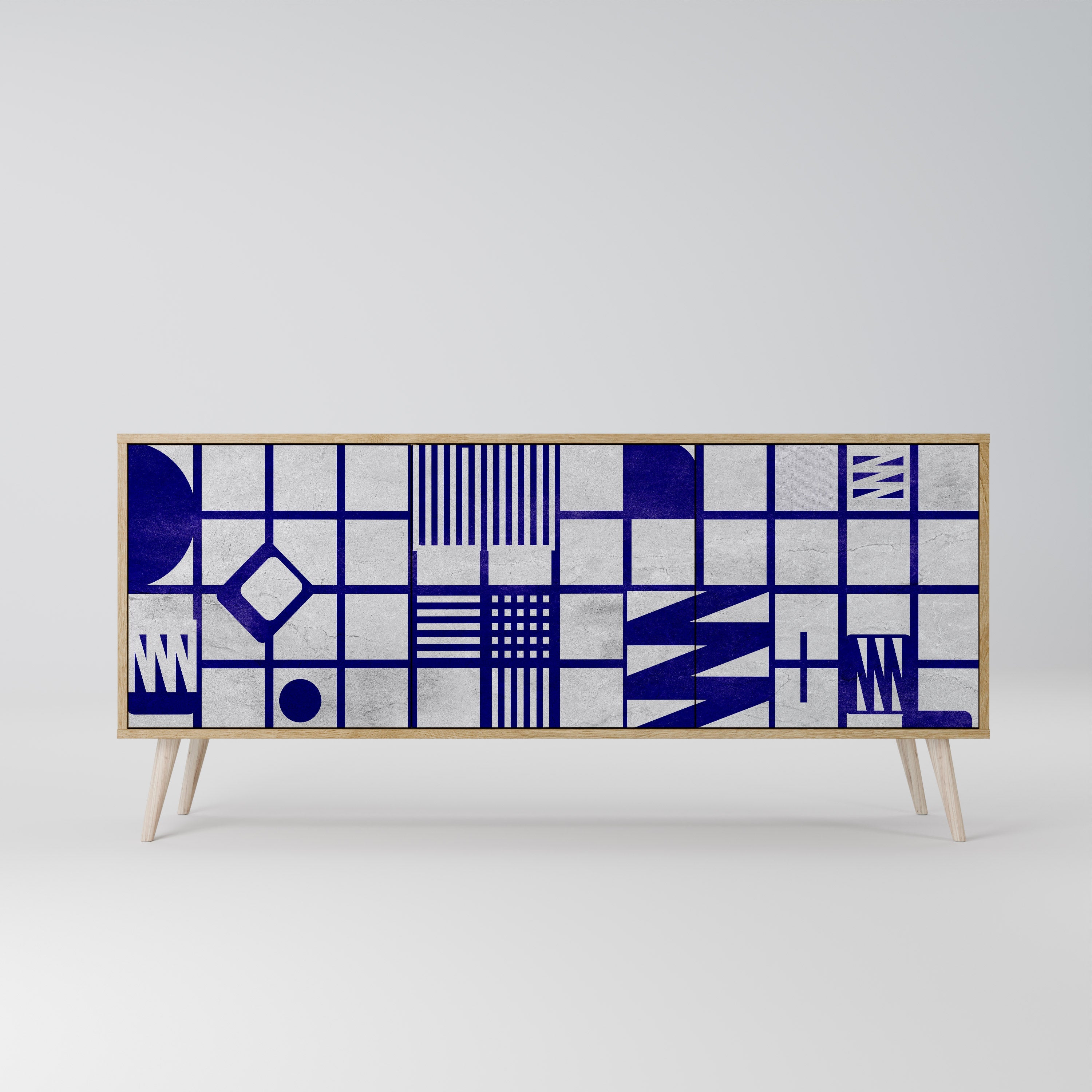 THE RIGHT PLACES 3-türiges Sideboard in Eichenoptik