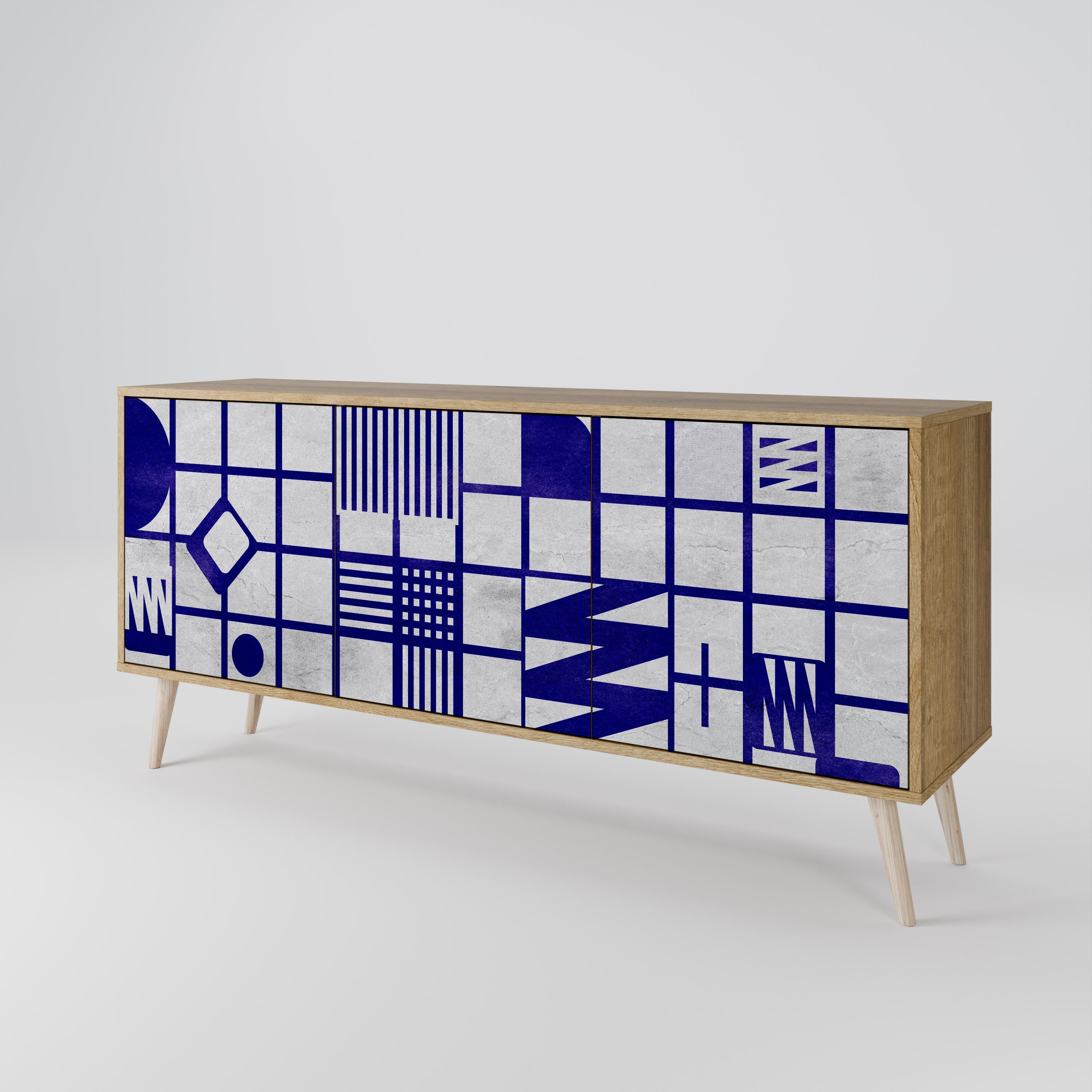 THE RIGHT PLACES 3-türiges Sideboard in Eichenoptik