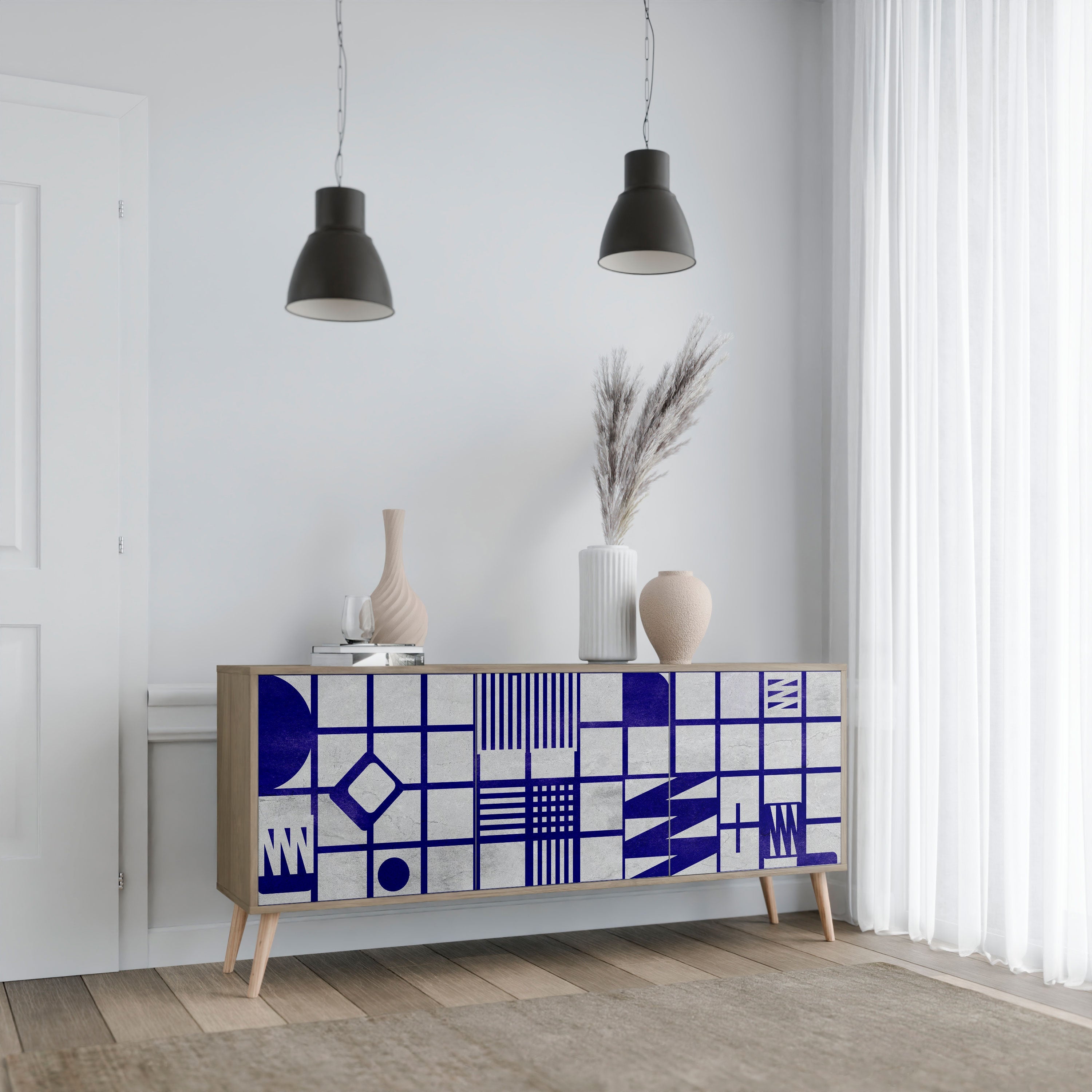 THE RIGHT PLACES 3-türiges Sideboard in Eichenoptik