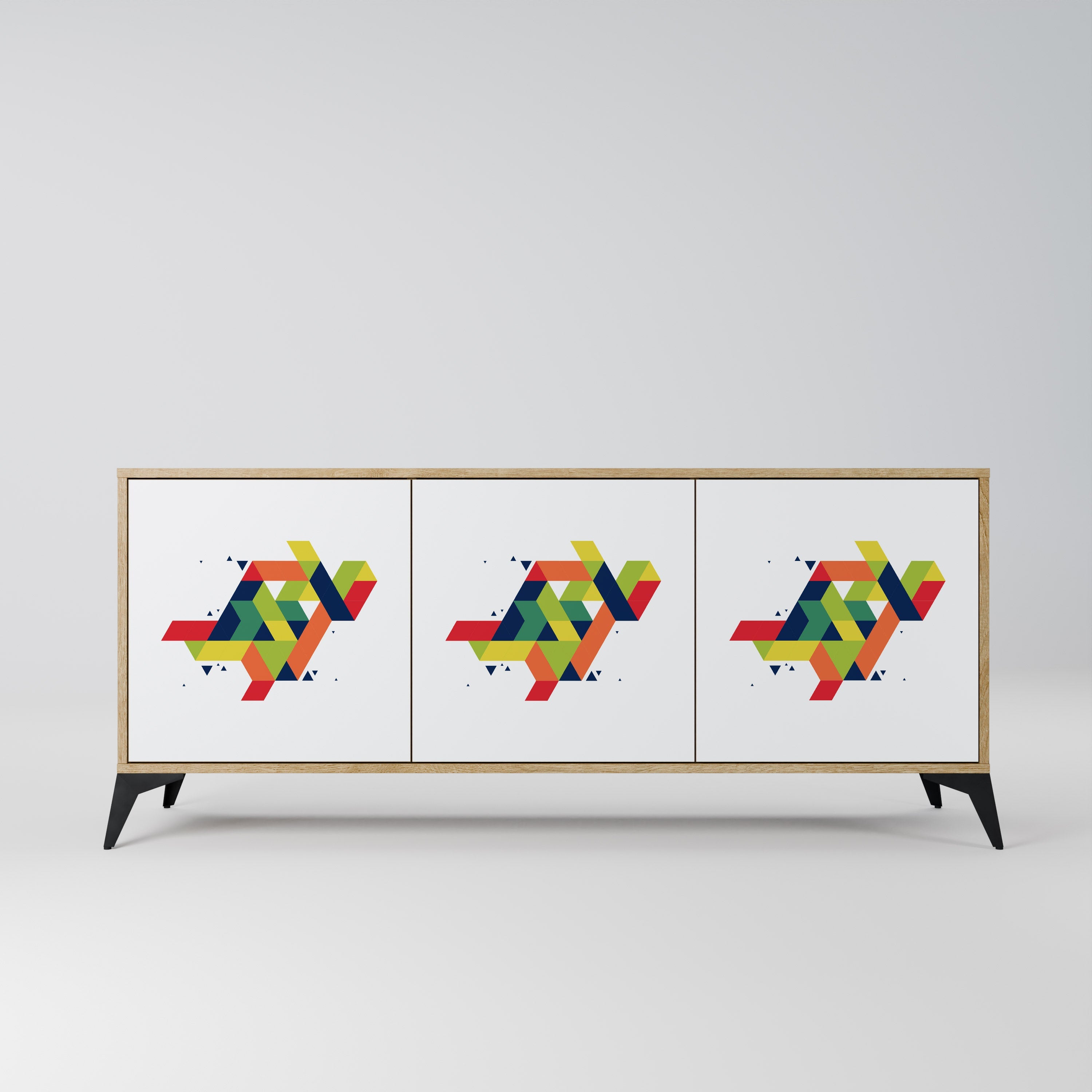 FUTURE SIGN 3-türiges Sideboard in Eichenoptik