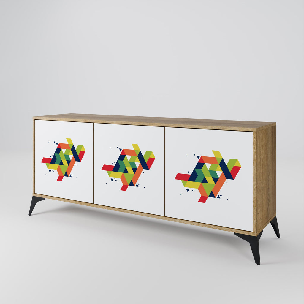 FUTURE SIGN 3-türiges Sideboard in Eichenoptik