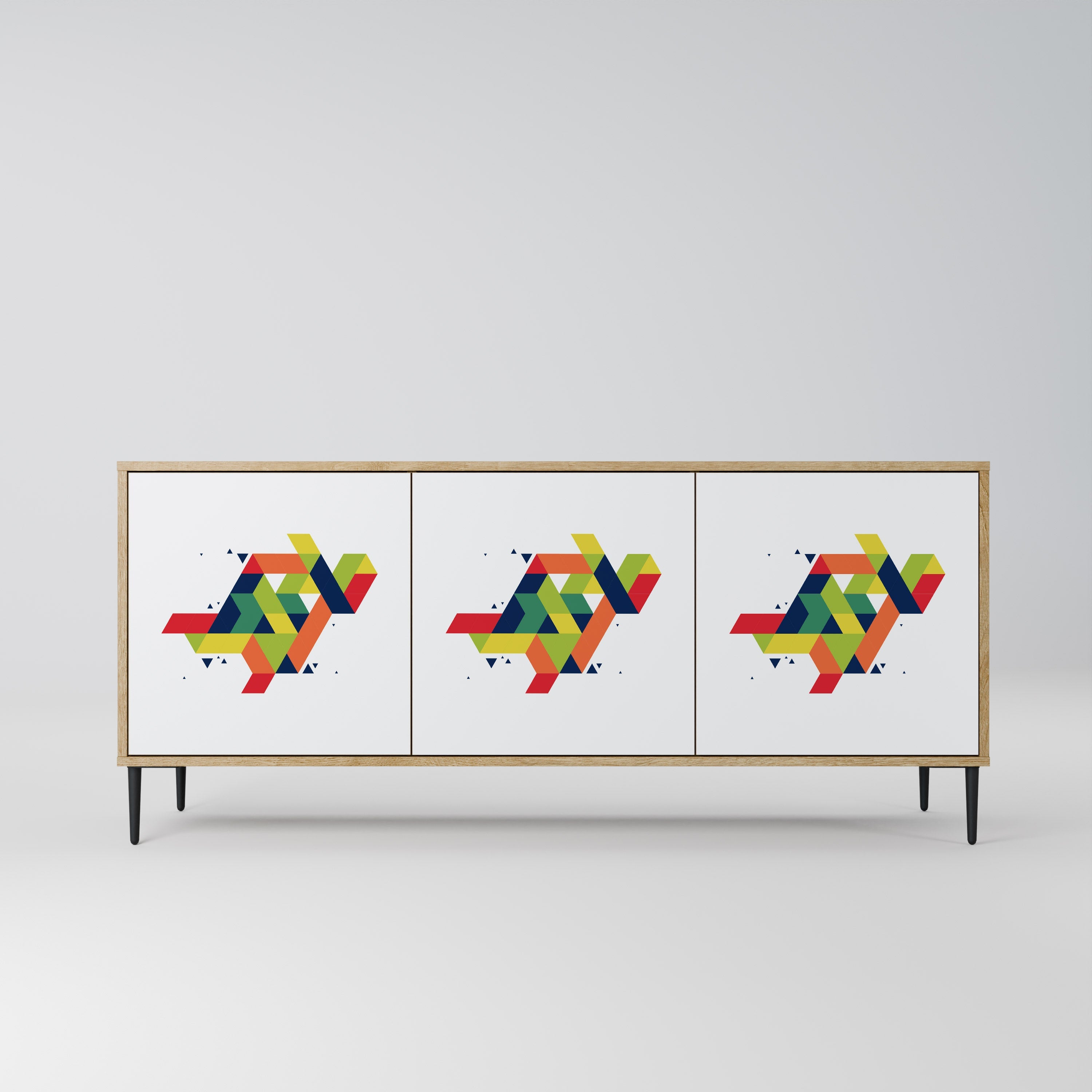 FUTURE SIGN 3-türiges Sideboard in Eichenoptik