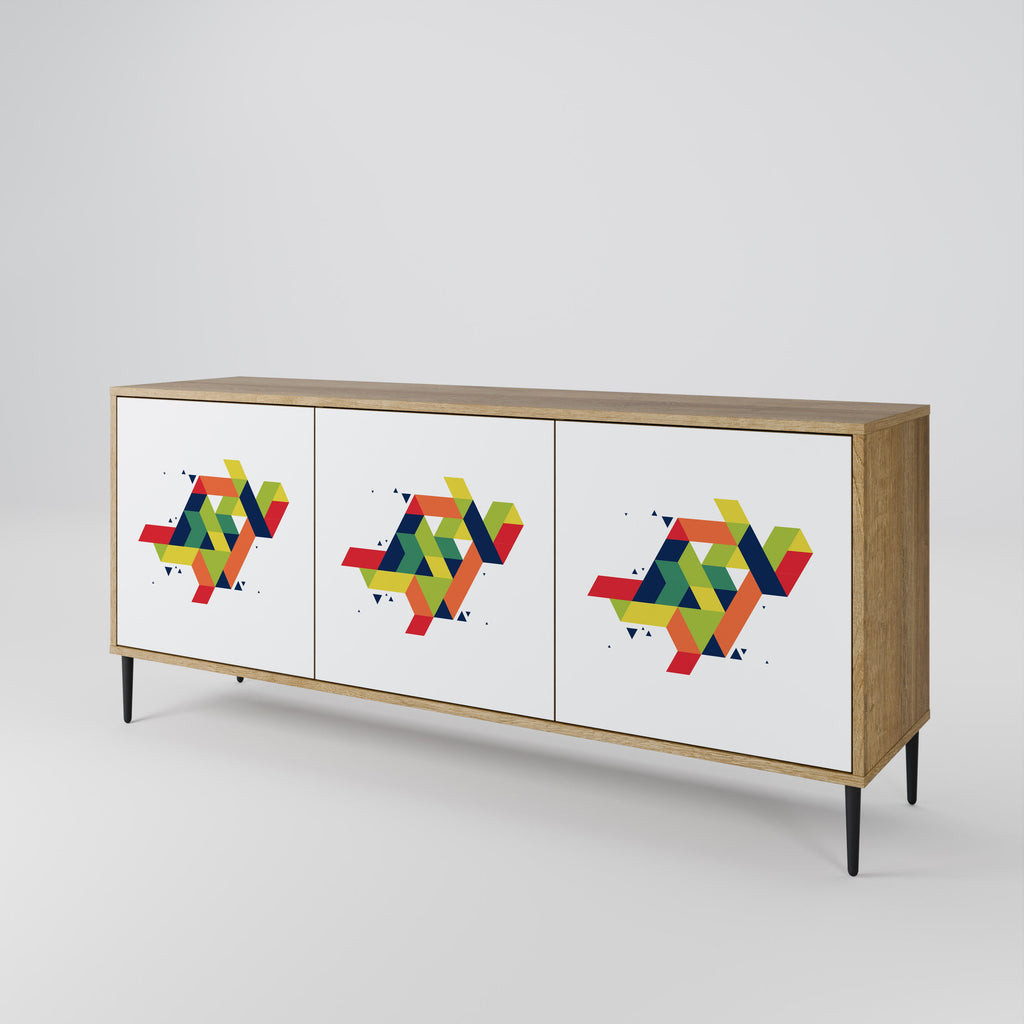 FUTURE SIGN 3-türiges Sideboard in Eichenoptik