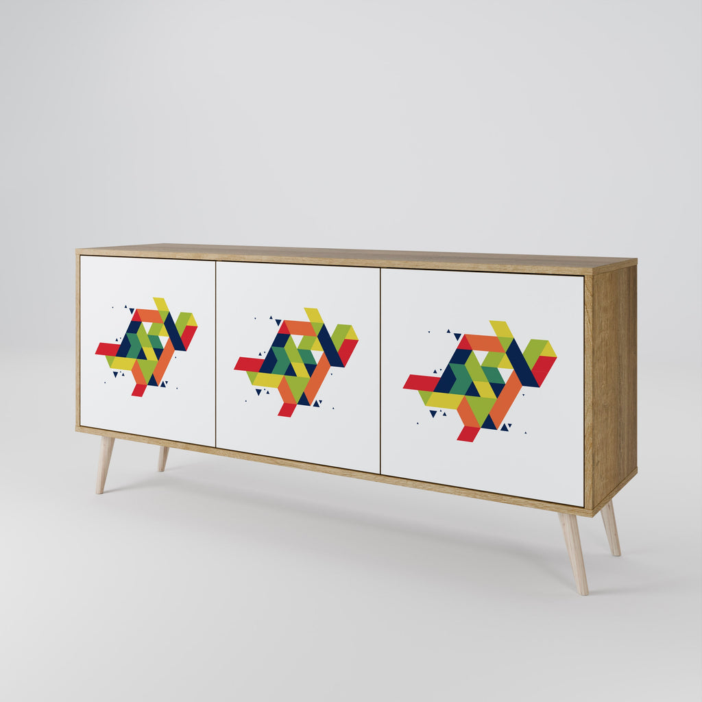 FUTURE SIGN 3-türiges Sideboard in Eichenoptik