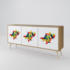 FUTURE SIGN 3-Door Sideboard in Oak Effect