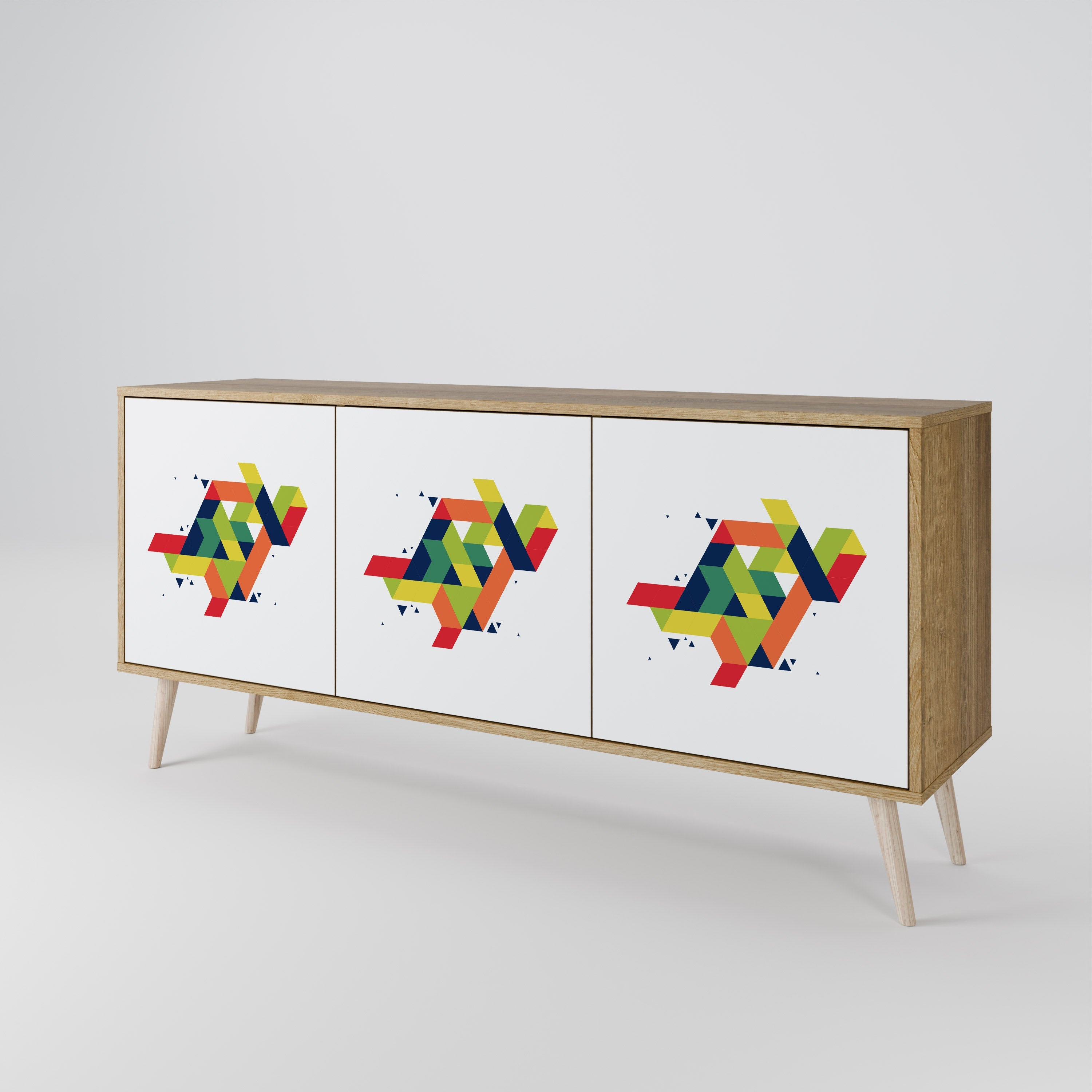 FUTURE SIGN 3-türiges Sideboard in Eichenoptik