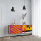 VIVID ART Sideboard mit 3 Türen in Eiche-Optik