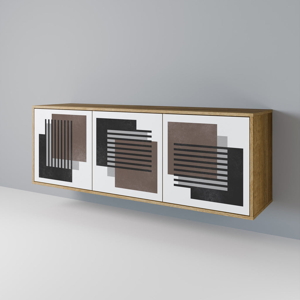 SHADOW SYNCHRONY 3-türiges Sideboard in Eichenoptik