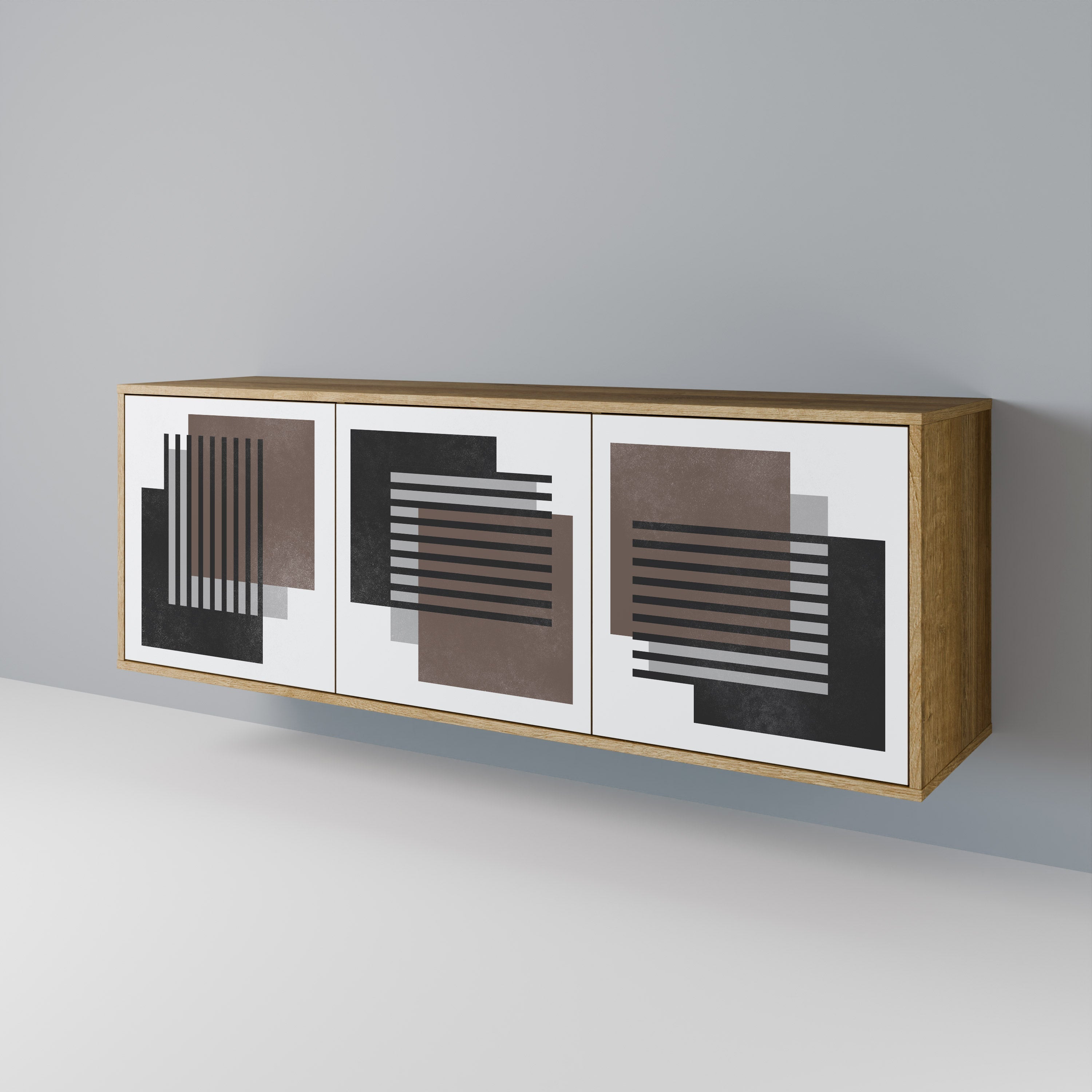 SHADOW SYNCHRONY 3-türiges Sideboard in Eichenoptik