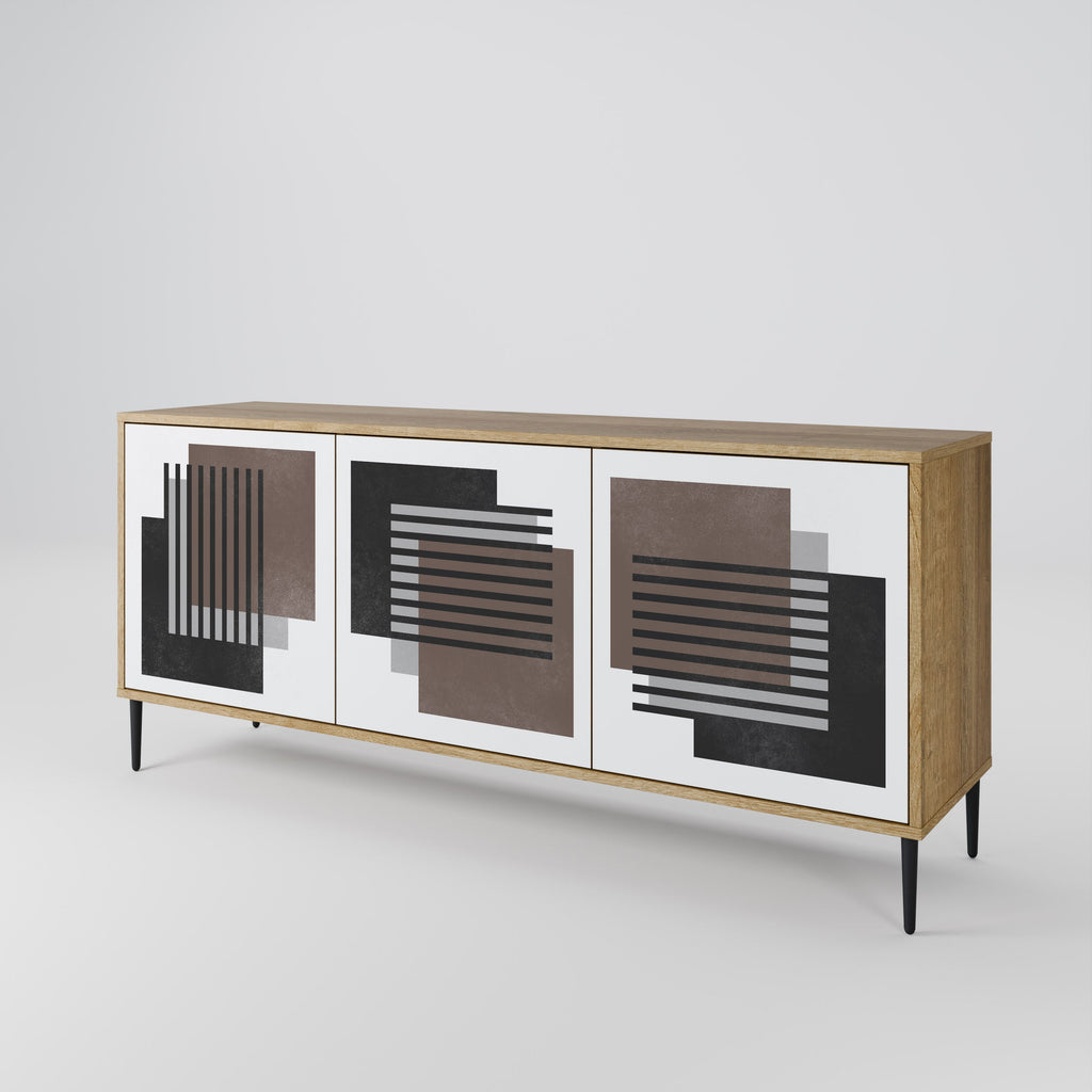 SHADOW SYNCHRONY 3-türiges Sideboard in Eichenoptik