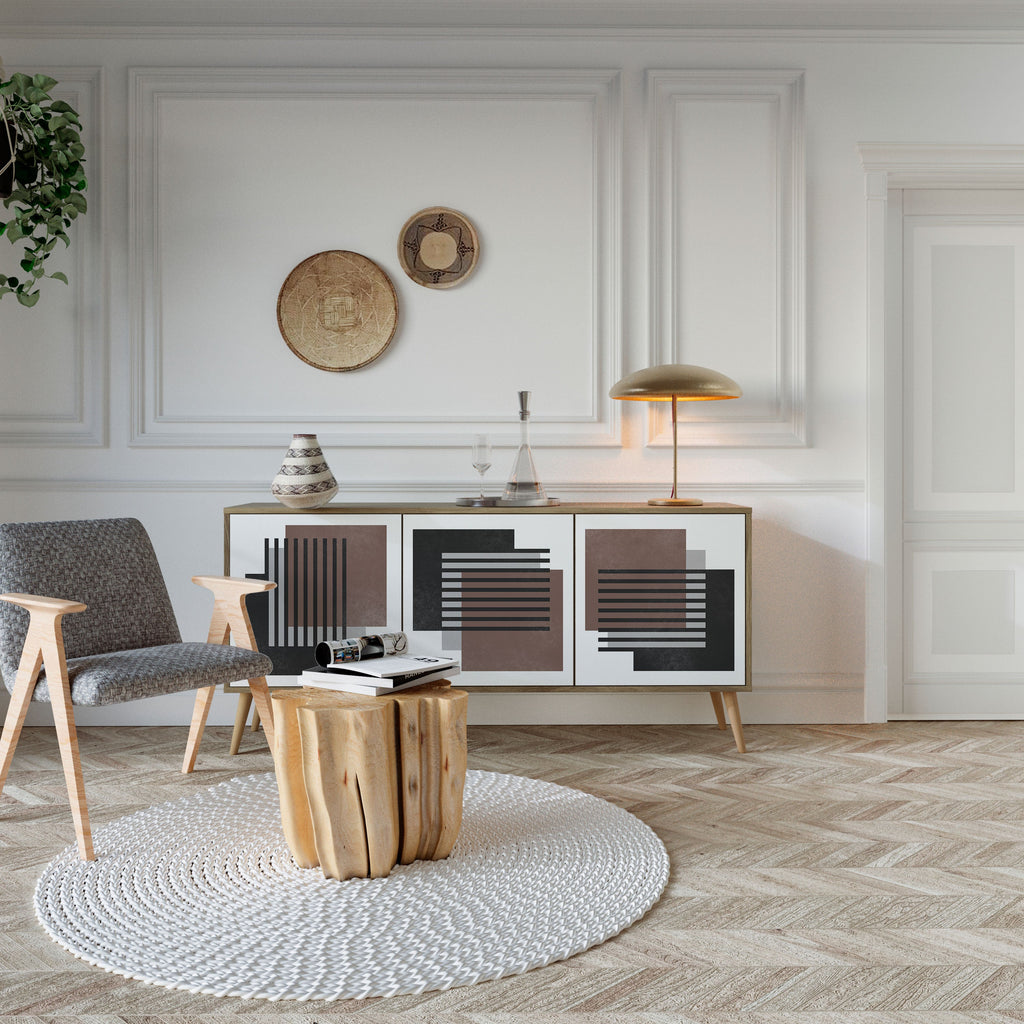 SHADOW SYNCHRONY 3-türiges Sideboard in Eichenoptik