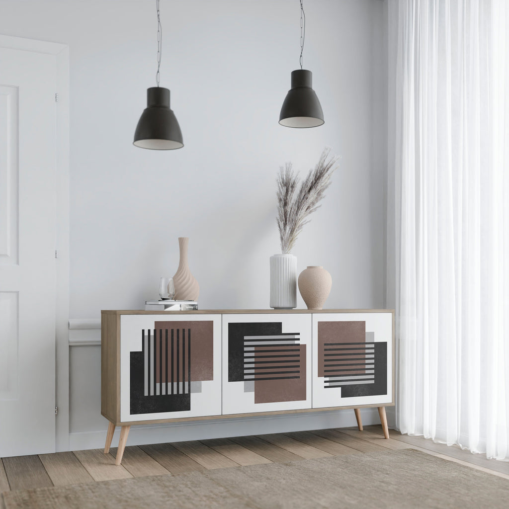 SHADOW SYNCHRONY 3-türiges Sideboard in Eichenoptik