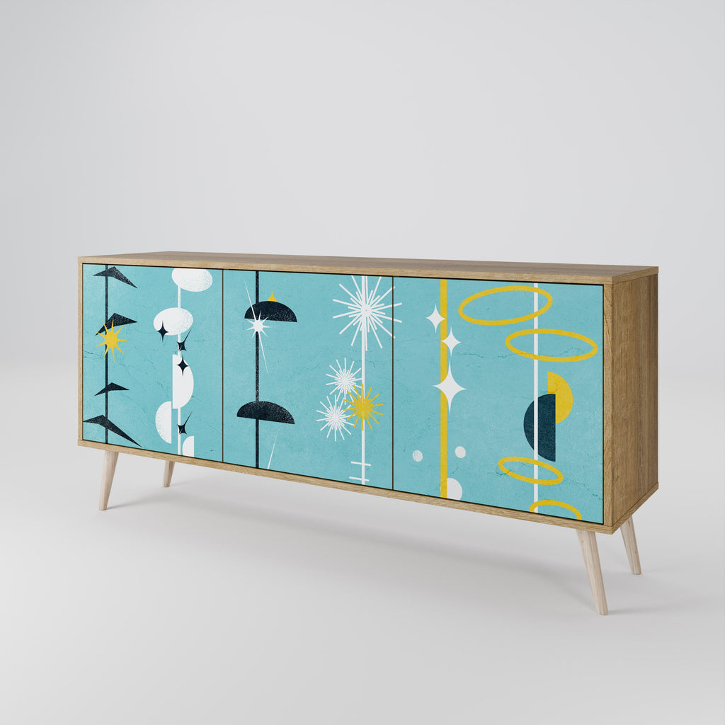 PATHS TO HAPPINESS 3-türiges Sideboard in Eichenoptik