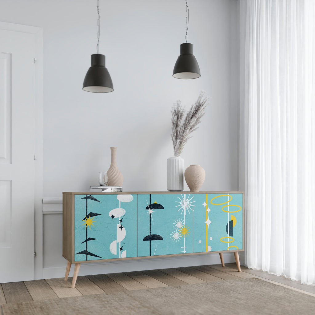 PATHS TO HAPPINESS 3-türiges Sideboard in Eichenoptik